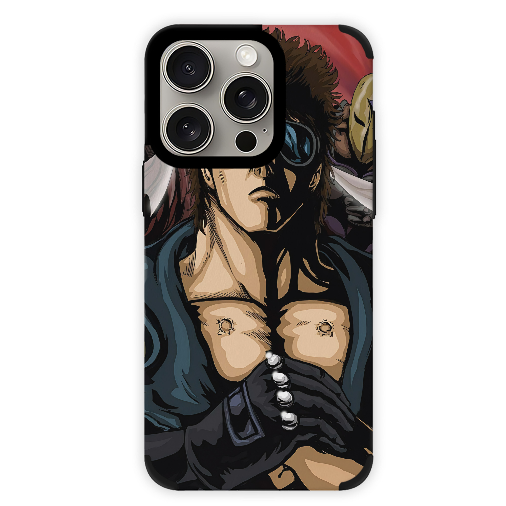 （画像用） 北斗の拳 Fist of the North Star 【iPhone15ProMax対応】 PUレザー スマホケース 耐衝撃＆黄変防止