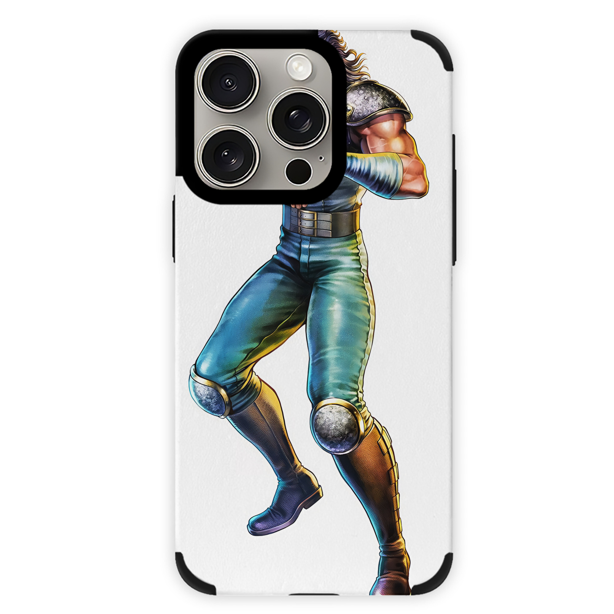 （画像用） 北斗の拳 Fist of the North Star 【iPhone15ProMax対応】 PUレザー スマホケース 耐衝撃＆黄変防止
