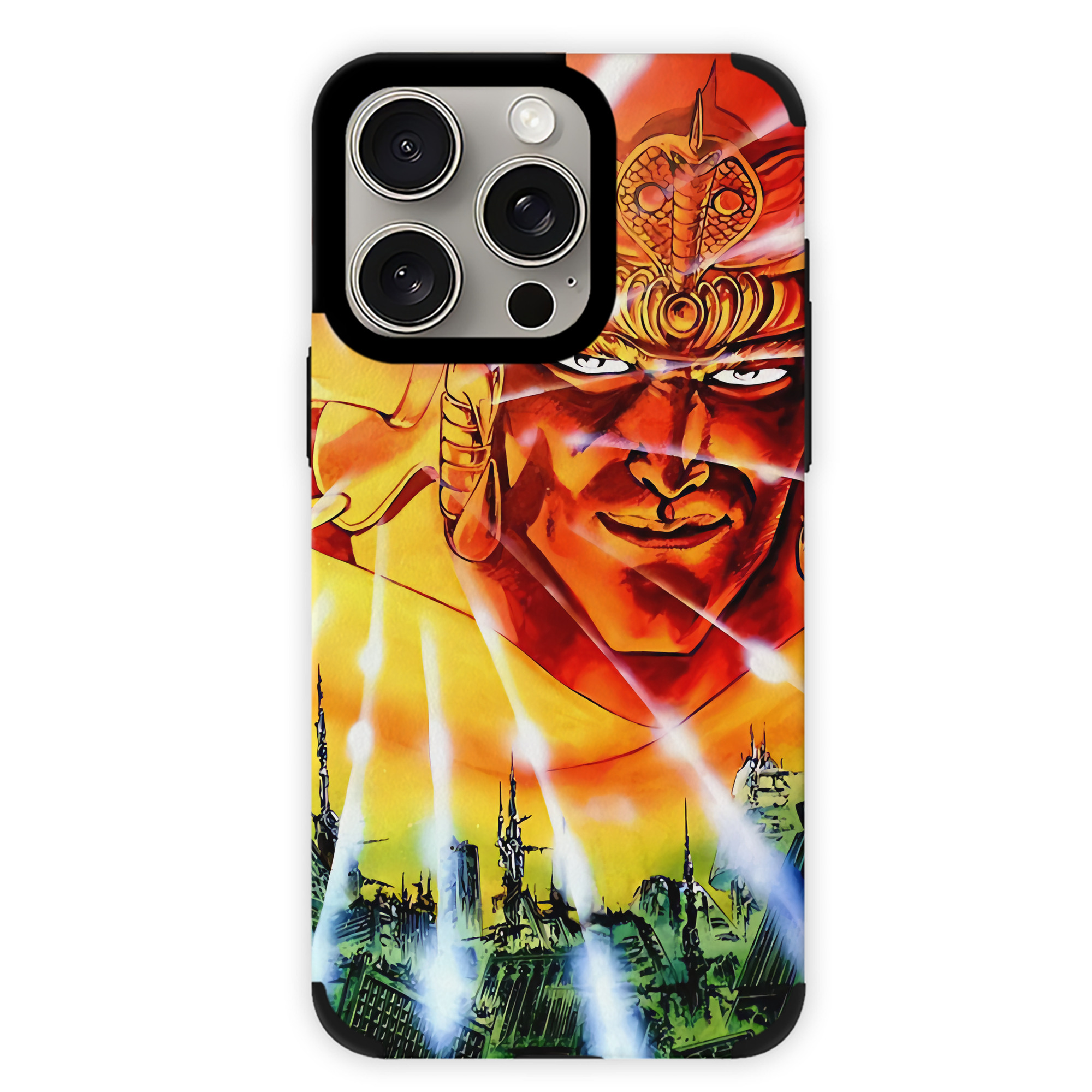 （画像用） 北斗の拳 Fist of the North Star 【iPhone15ProMax対応】 PUレザー スマホケース 耐衝撃＆黄変防止
