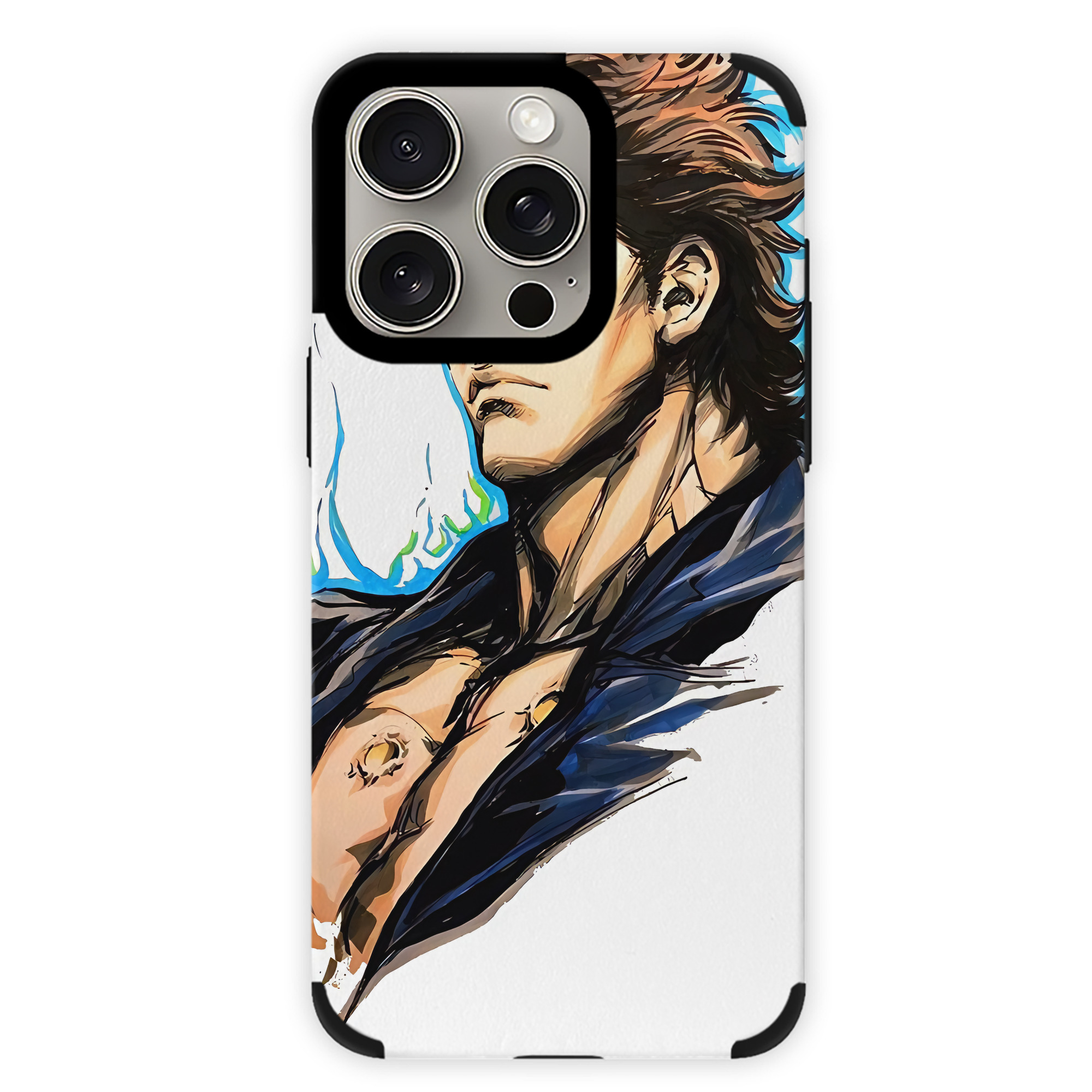 （画像用） 北斗の拳 Fist of the North Star 【iPhone15ProMax対応】 PUレザー スマホケース 耐衝撃＆黄変防止
