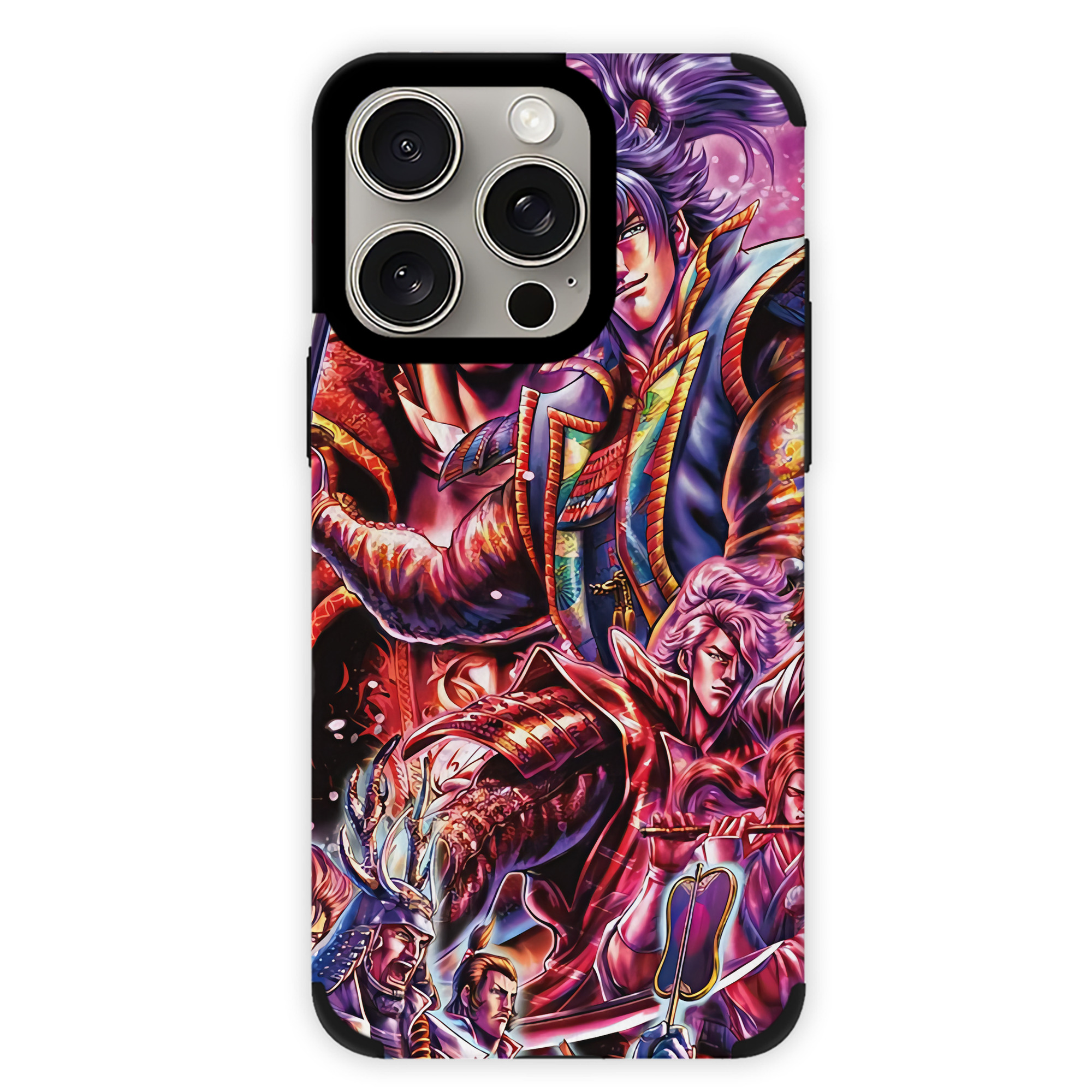 （画像用） 北斗の拳 Fist of the North Star 【iPhone15ProMax対応】 PUレザー スマホケース 耐衝撃＆黄変防止