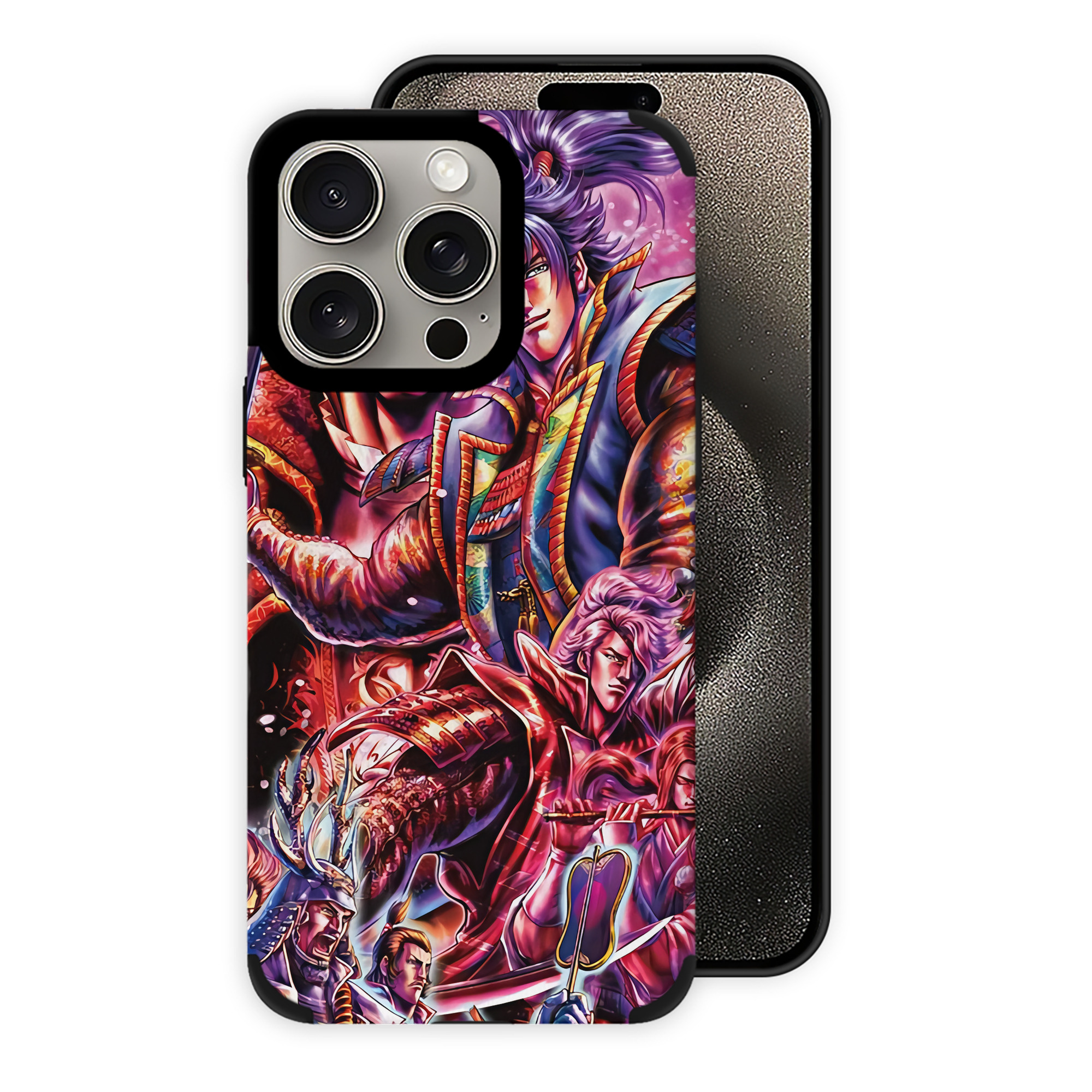 （画像用） 北斗の拳 Fist of the North Star 【iPhone15ProMax対応】 PUレザー スマホケース 耐衝撃＆黄変防止