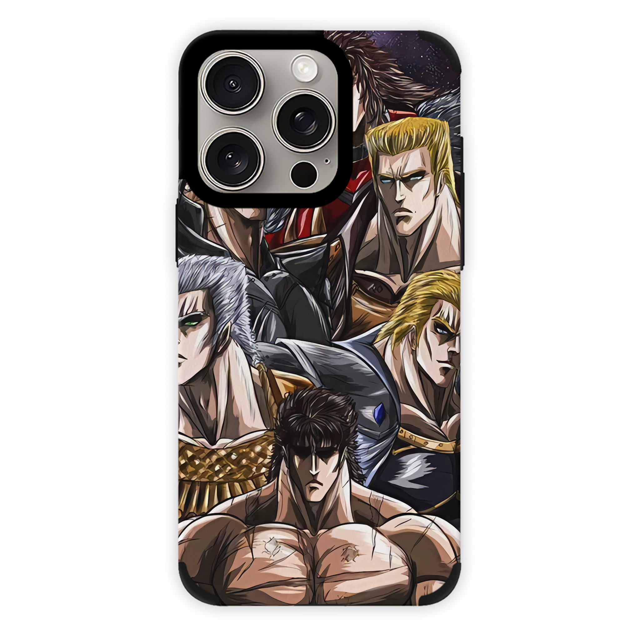 （画像用） 北斗の拳 Fist of the North Star 【iPhone15ProMax対応】 PUレザー スマホケース 耐衝撃＆黄変防止