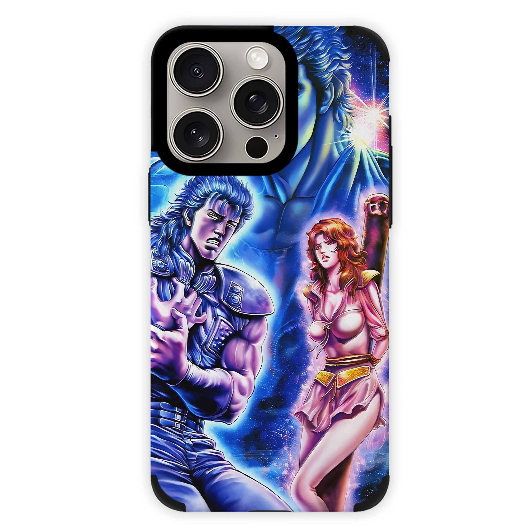 （画像用） 北斗の拳 Fist of the North Star 【iPhone15ProMax対応】 PUレザー スマホケース 耐衝撃＆黄変防止