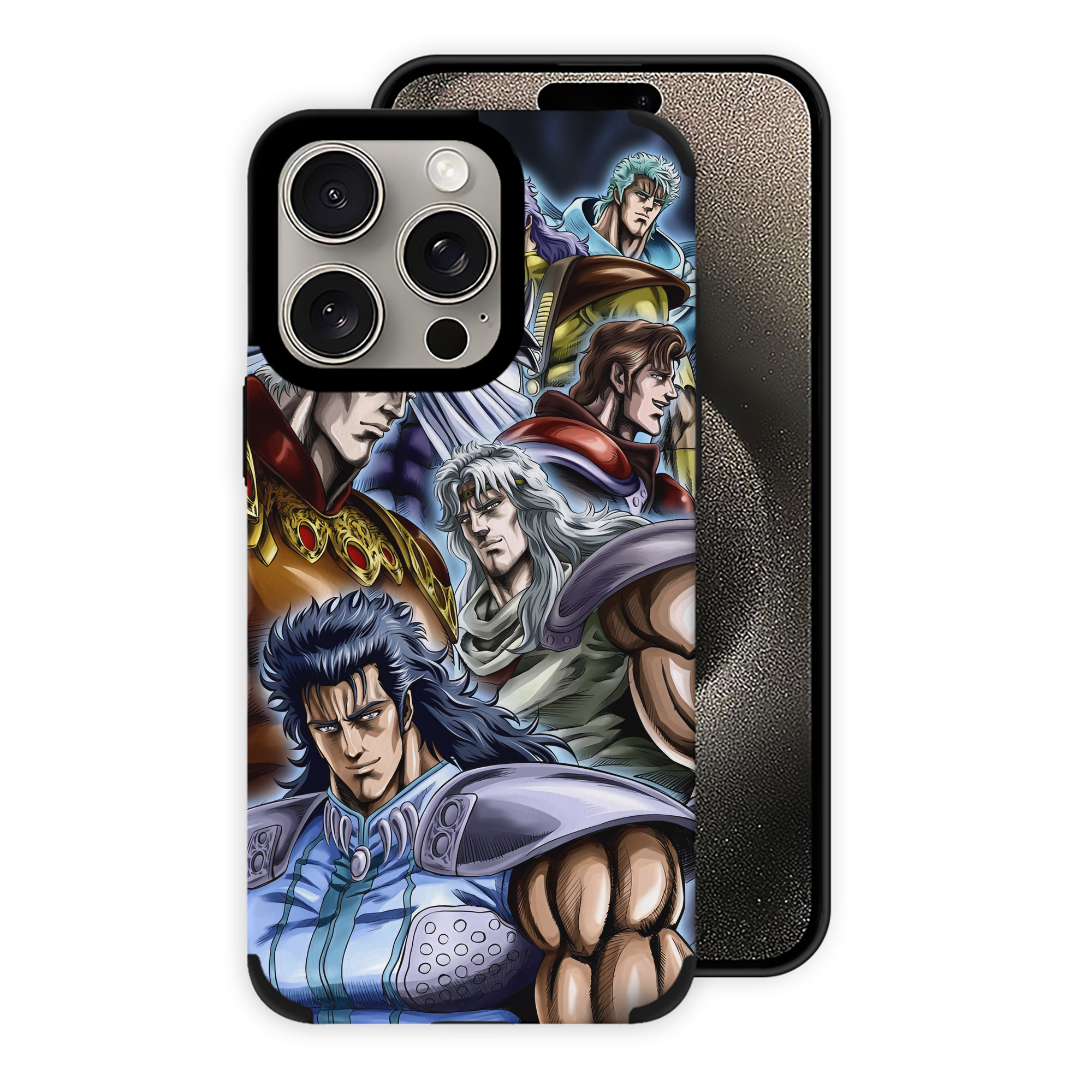 （画像用） 北斗の拳 Fist of the North Star 【iPhone15ProMax対応】 PUレザー スマホケース 耐衝撃＆黄変防止