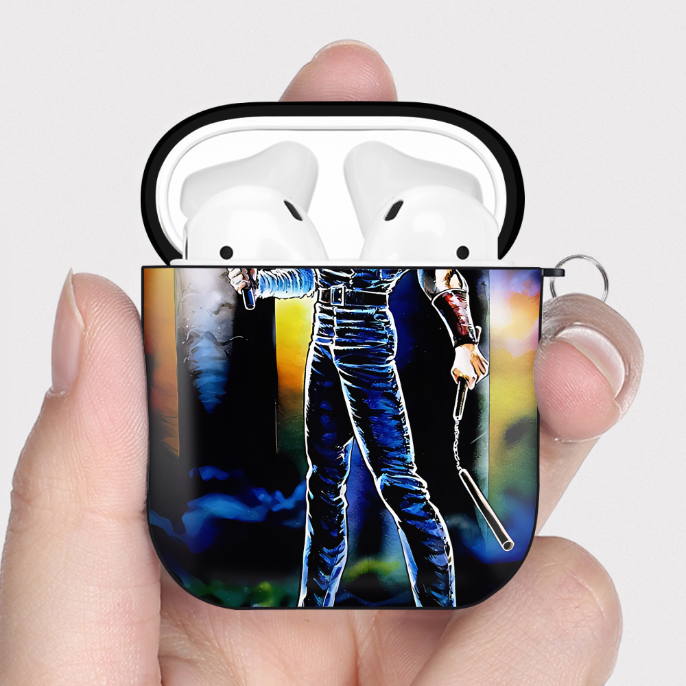 （画像用） 北斗の拳 Fist of the North Star AirPods 第2世代保護ケース ハードシェル ブラック 耐衝撃・防指紋・カラビナ付き