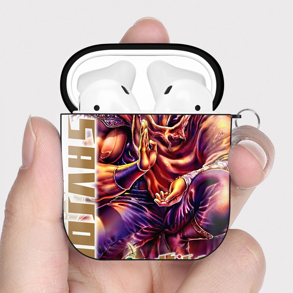 （画像用） 北斗の拳 Fist of the North Star AirPods 第2世代保護ケース ハードシェル ブラック 耐衝撃・防指紋・カラビナ付き