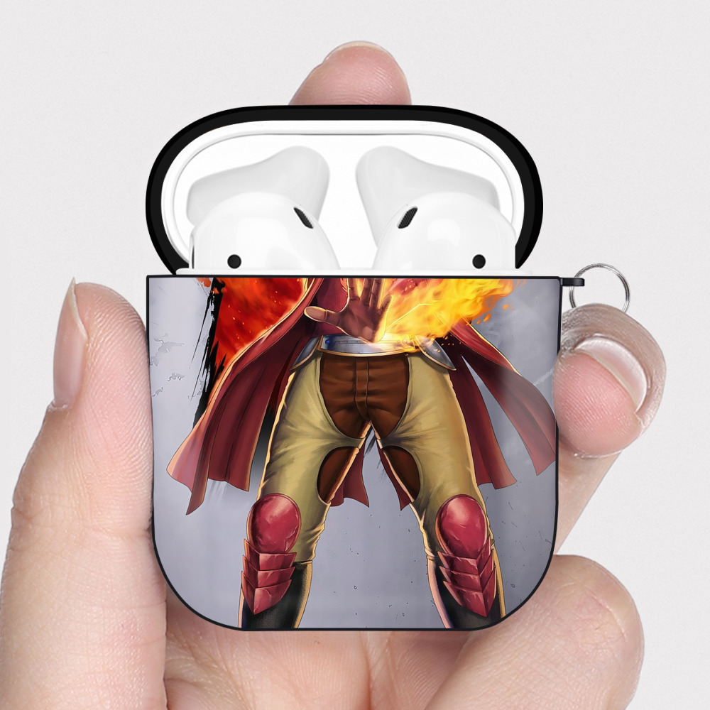 （画像用） 北斗の拳 Fist of the North Star AirPods 第2世代保護ケース ハードシェル ブラック 耐衝撃・防指紋・カラビナ付き