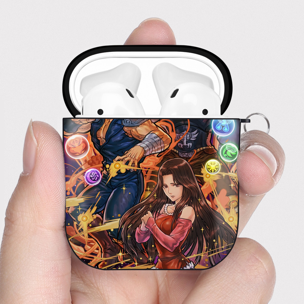 （画像用） 北斗の拳 Fist of the North Star AirPods 第2世代保護ケース ハードシェル ブラック 耐衝撃・防指紋・カラビナ付き