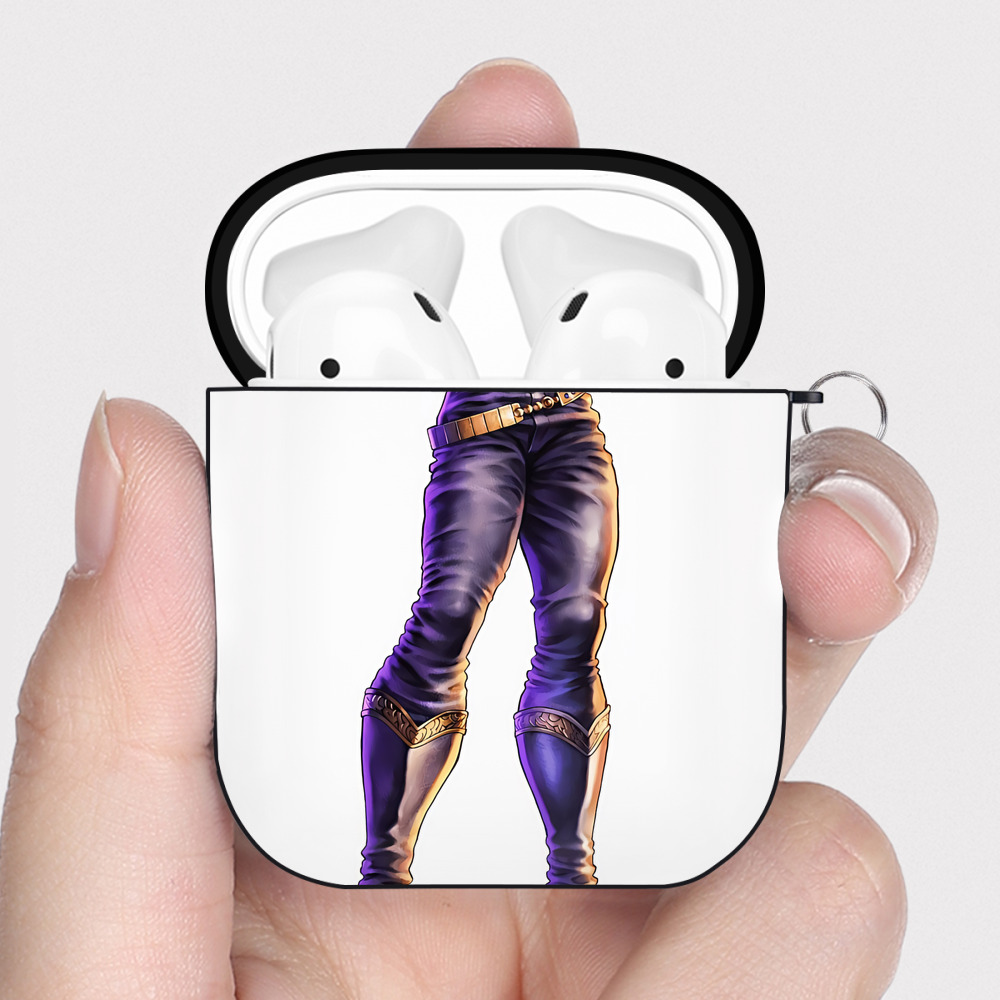 （画像用） 北斗の拳 Fist of the North Star AirPods 第2世代保護ケース ハードシェル ブラック 耐衝撃・防指紋・カラビナ付き