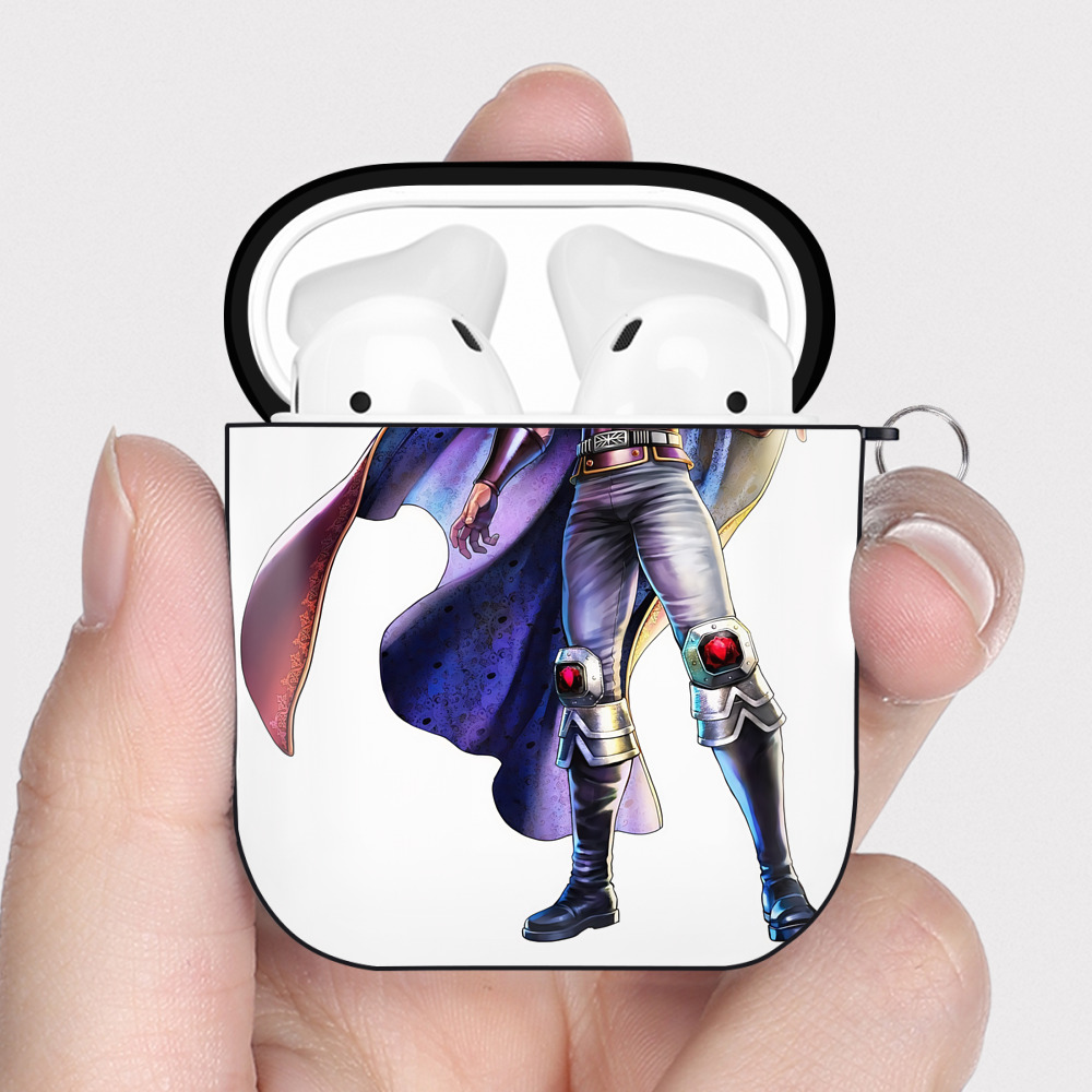 （画像用） 北斗の拳 Fist of the North Star AirPods 第2世代保護ケース ハードシェル ブラック 耐衝撃・防指紋・カラビナ付き