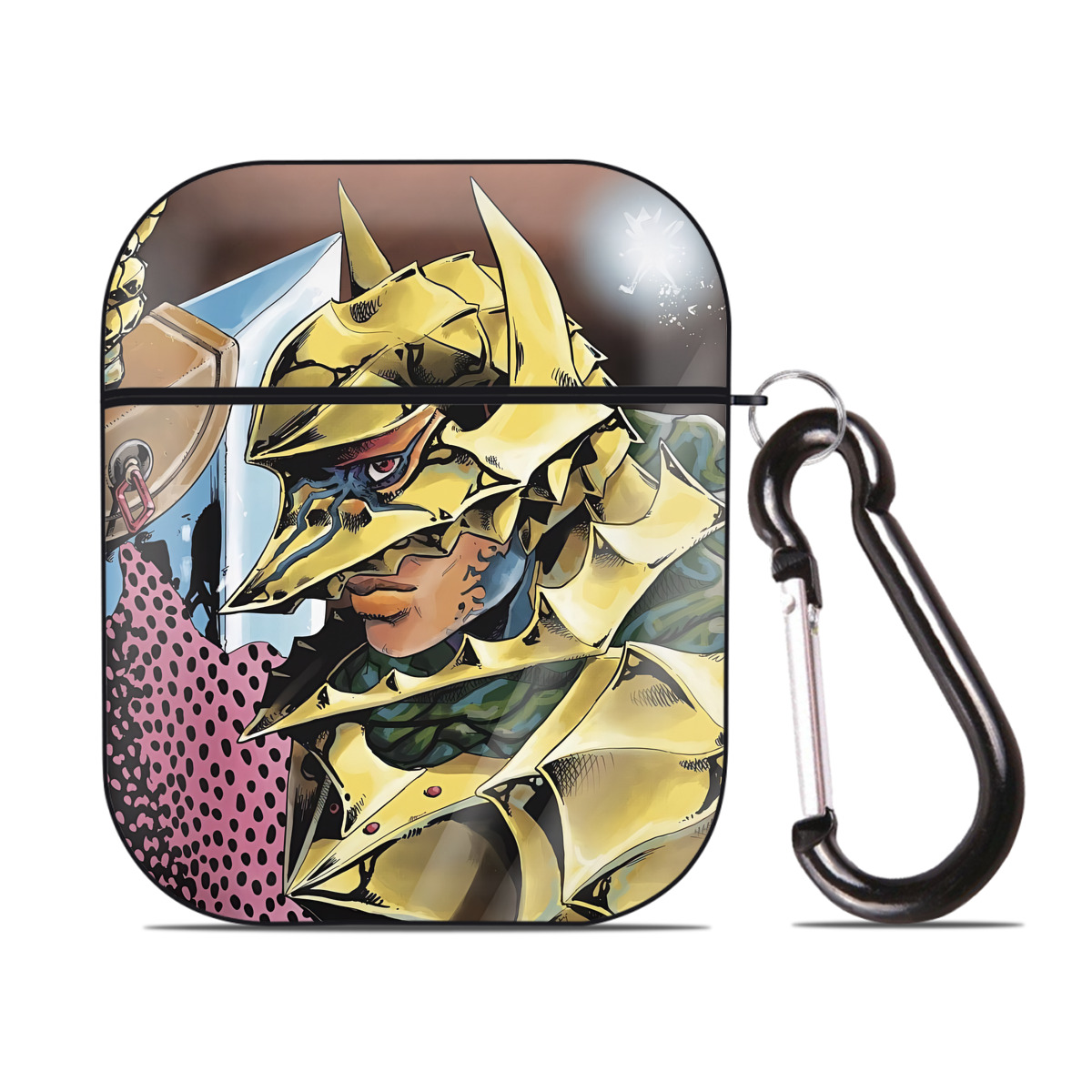 （画像用） 北斗の拳 Fist of the North Star AirPods 第2世代保護ケース ハードシェル ブラック 耐衝撃・防指紋・カラビナ付き