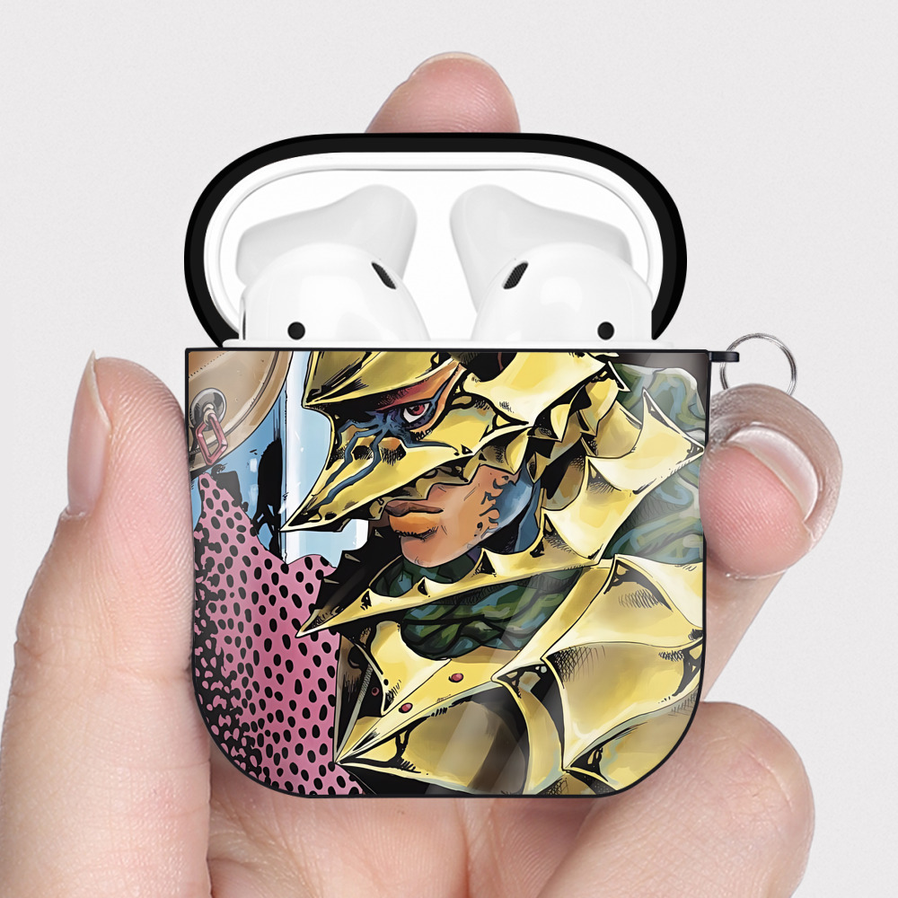 （画像用） 北斗の拳 Fist of the North Star AirPods 第2世代保護ケース ハードシェル ブラック 耐衝撃・防指紋・カラビナ付き