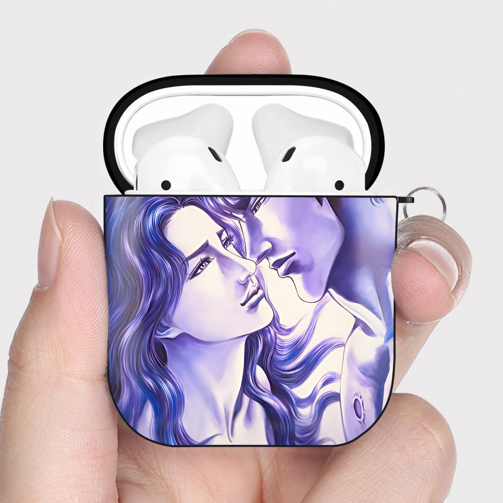 （画像用） 北斗の拳 Fist of the North Star AirPods 第2世代保護ケース ハードシェル ブラック 耐衝撃・防指紋・カラビナ付き