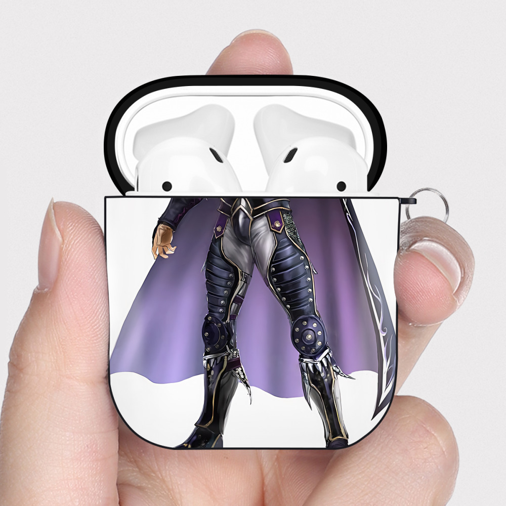 （画像用） 北斗の拳 Fist of the North Star AirPods 第2世代保護ケース ハードシェル ブラック 耐衝撃・防指紋・カラビナ付き