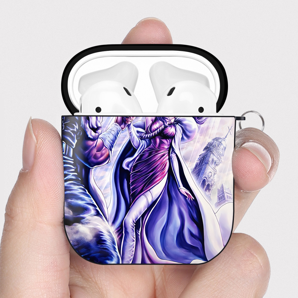 （画像用） 北斗の拳 Fist of the North Star AirPods 第2世代保護ケース ハードシェル ブラック 耐衝撃・防指紋・カラビナ付き
