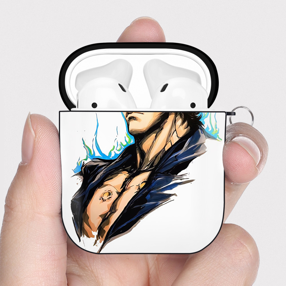 （画像用） 北斗の拳 Fist of the North Star AirPods 第2世代保護ケース ハードシェル ブラック 耐衝撃・防指紋・カラビナ付き
