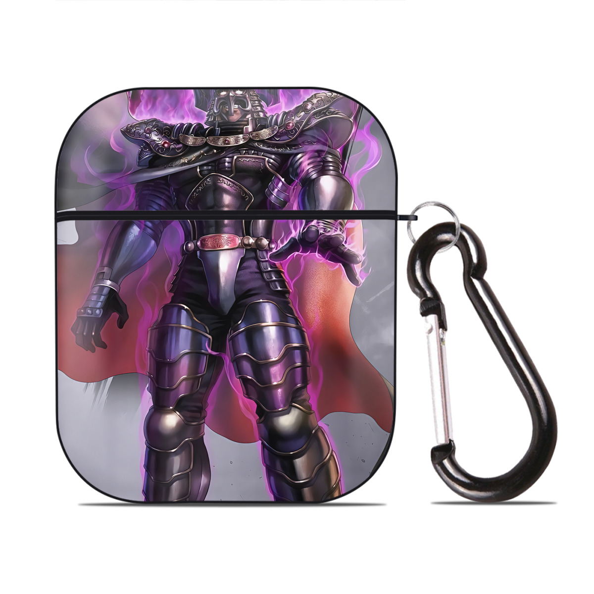 （画像用） 北斗の拳 Fist of the North Star AirPods 第2世代保護ケース ハードシェル ブラック 耐衝撃・防指紋・カラビナ付き