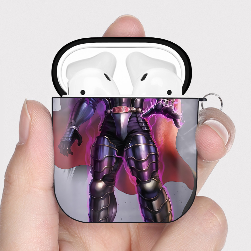 （画像用） 北斗の拳 Fist of the North Star AirPods 第2世代保護ケース ハードシェル ブラック 耐衝撃・防指紋・カラビナ付き
