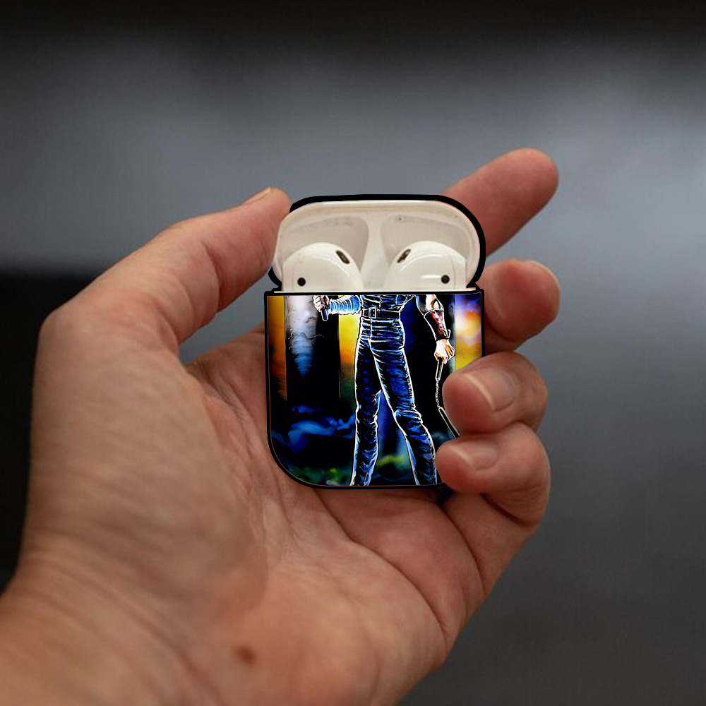 北斗の拳 Fist of the North Star AirPods 第2世代保護ケース ハードシェル ブラック 耐衝撃・防指紋・カラビナ付き