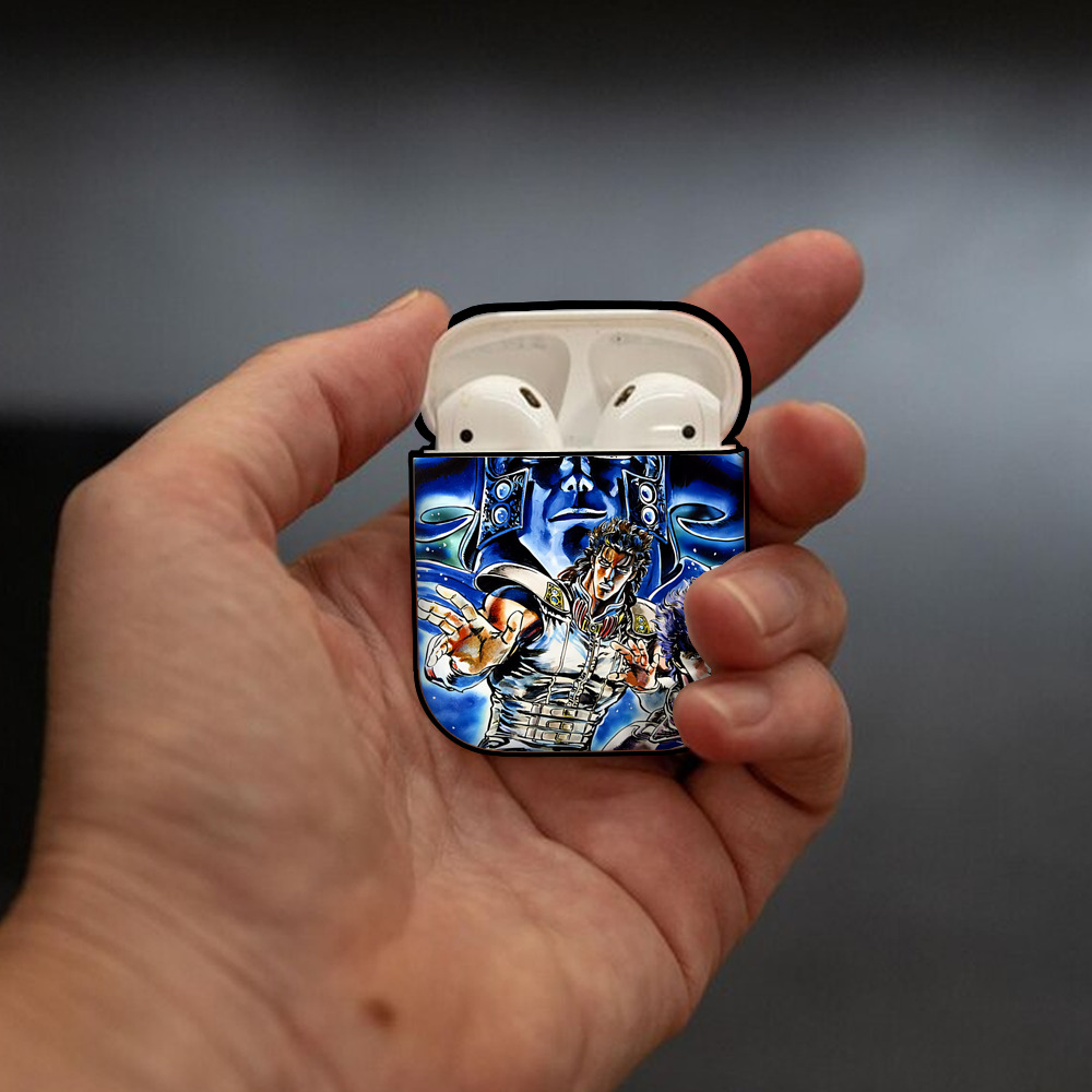 北斗の拳 Fist of the North Star AirPods 第2世代保護ケース ハードシェル ブラック 耐衝撃・防指紋・カラビナ付き