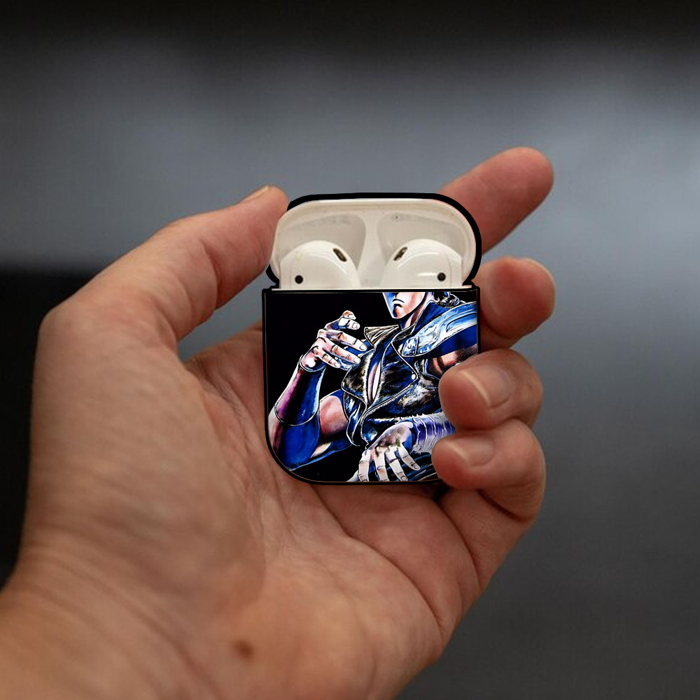 北斗の拳 Fist of the North Star AirPods 第2世代保護ケース ハードシェル ブラック 耐衝撃・防指紋・カラビナ付き