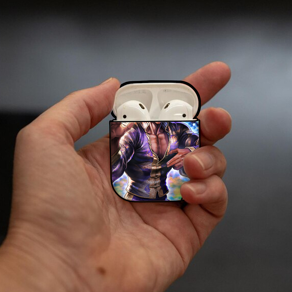 北斗の拳 Fist of the North Star AirPods 第2世代保護ケース ハードシェル ブラック 耐衝撃・防指紋・カラビナ付き