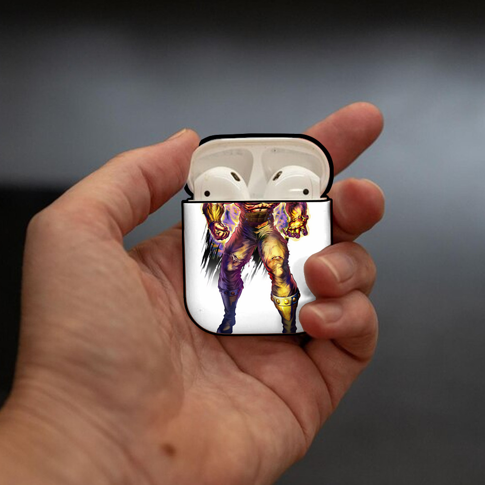 北斗の拳 Fist of the North Star AirPods 第2世代保護ケース ハードシェル ブラック 耐衝撃・防指紋・カラビナ付き