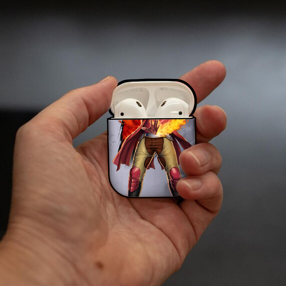 北斗の拳 Fist of the North Star AirPods 第2世代保護ケース ハードシェル ブラック 耐衝撃・防指紋・カラビナ付き