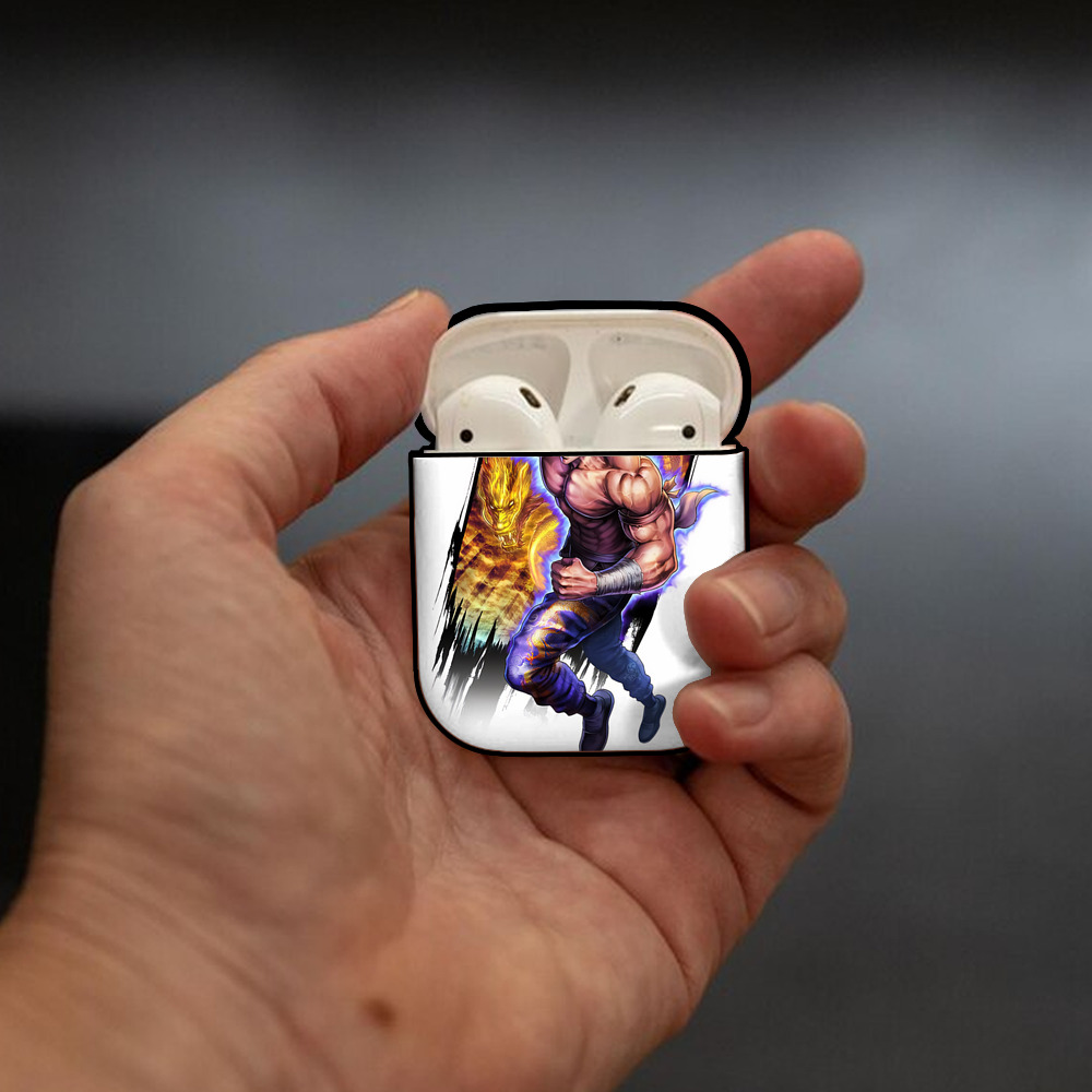北斗の拳 Fist of the North Star AirPods 第2世代保護ケース ハードシェル ブラック 耐衝撃・防指紋・カラビナ付き