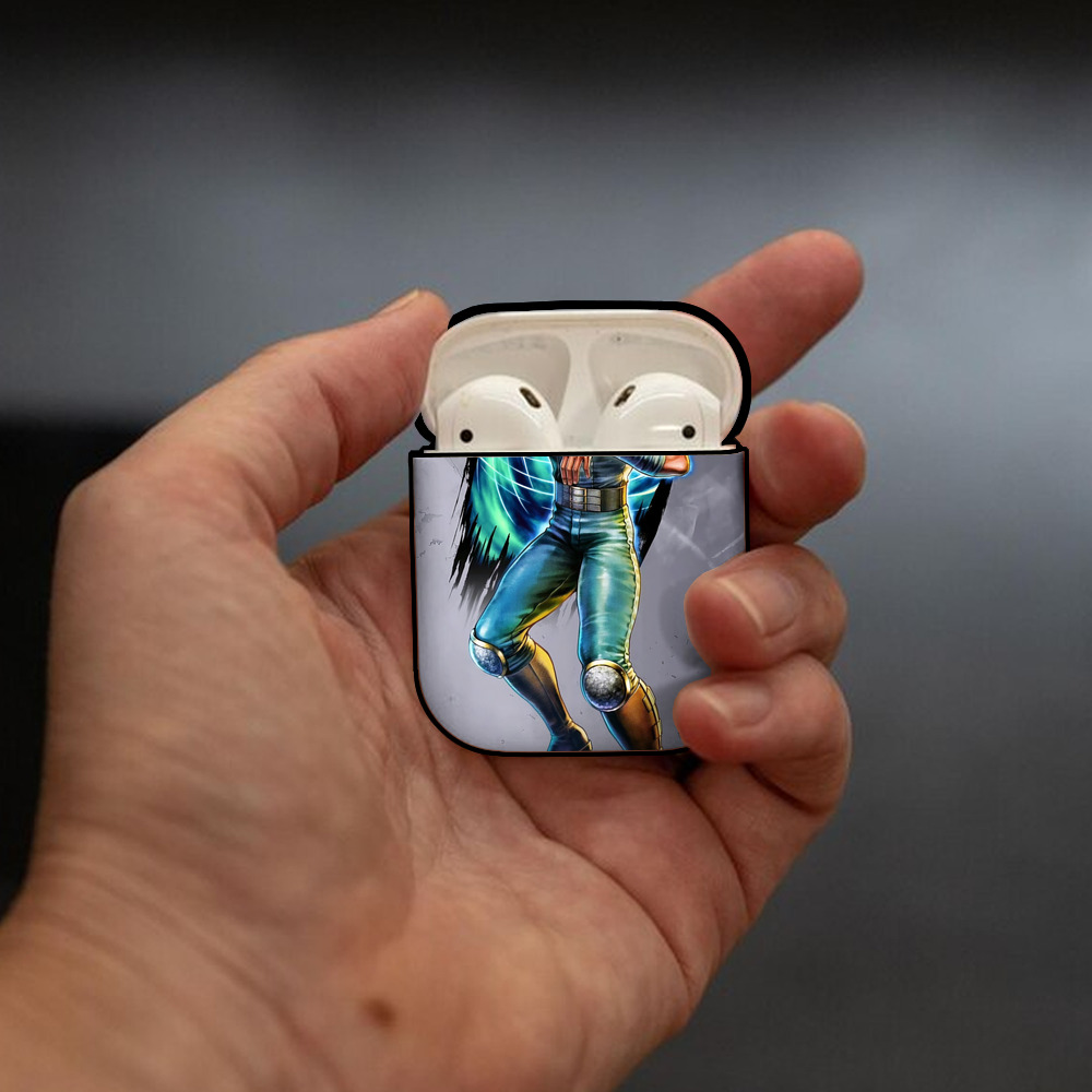 北斗の拳 Fist of the North Star AirPods 第2世代保護ケース ハードシェル ブラック 耐衝撃・防指紋・カラビナ付き