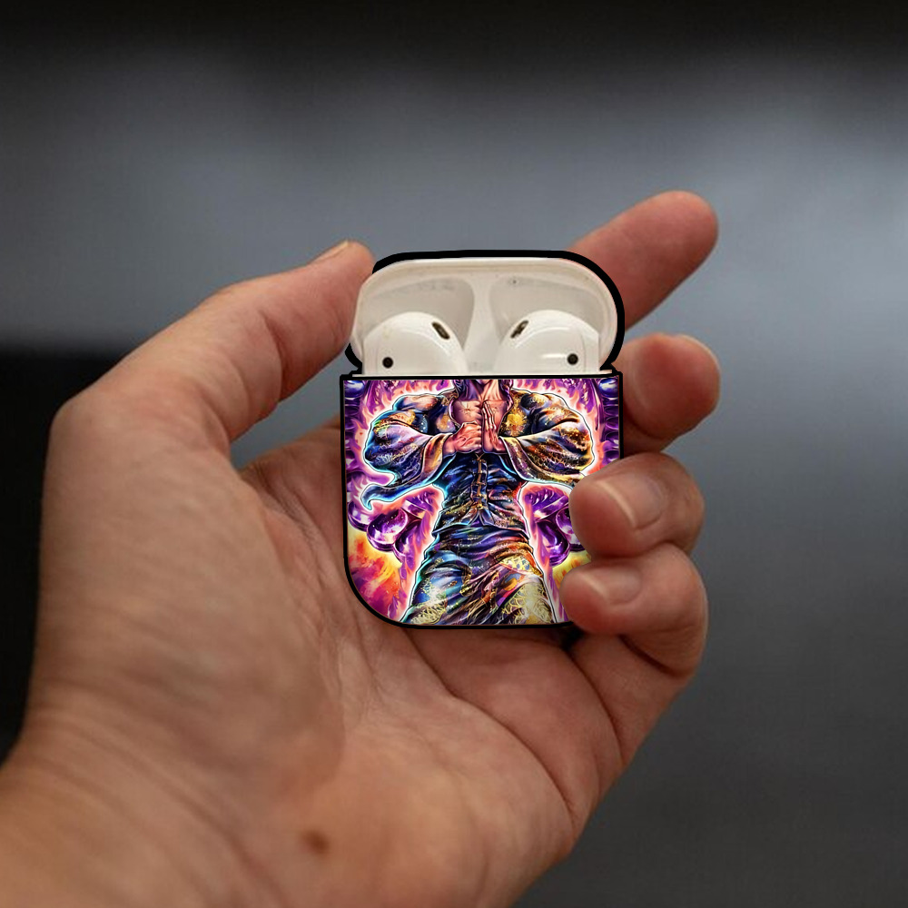 北斗の拳 Fist of the North Star AirPods 第2世代保護ケース ハードシェル ブラック 耐衝撃・防指紋・カラビナ付き