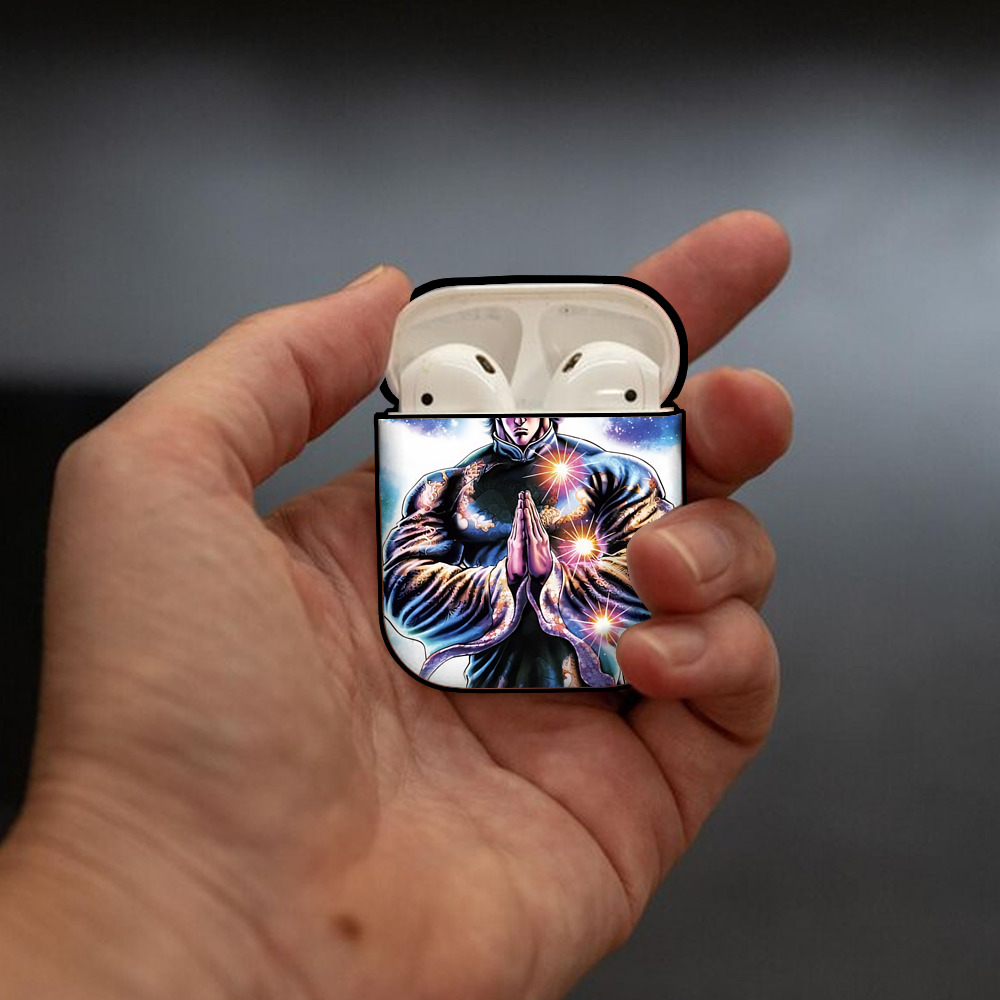 北斗の拳 Fist of the North Star AirPods 第2世代保護ケース ハードシェル ブラック 耐衝撃・防指紋・カラビナ付き