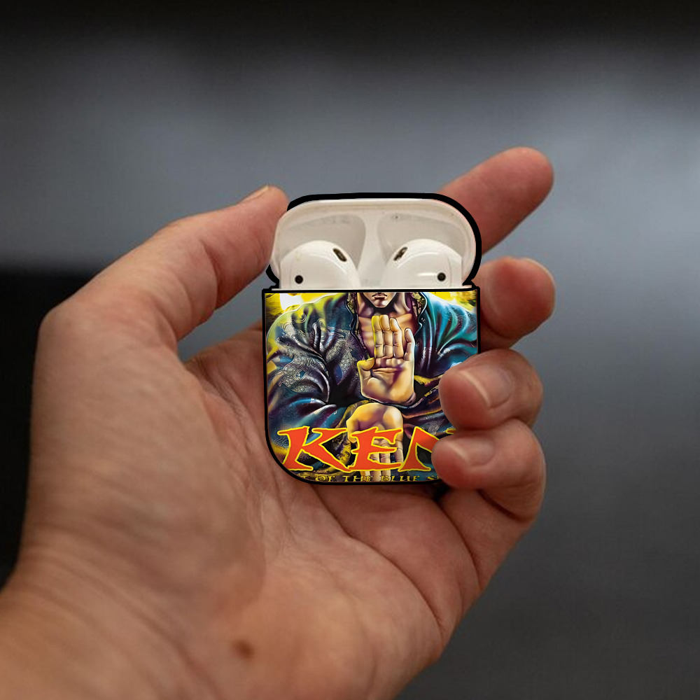 北斗の拳 Fist of the North Star AirPods 第2世代保護ケース ハードシェル ブラック 耐衝撃・防指紋・カラビナ付き