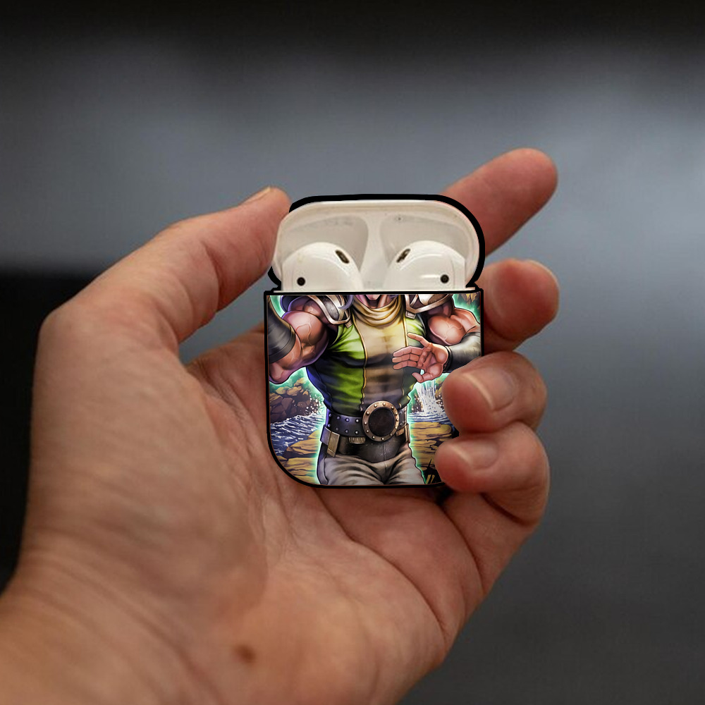北斗の拳 Fist of the North Star AirPods 第2世代保護ケース ハードシェル ブラック 耐衝撃・防指紋・カラビナ付き