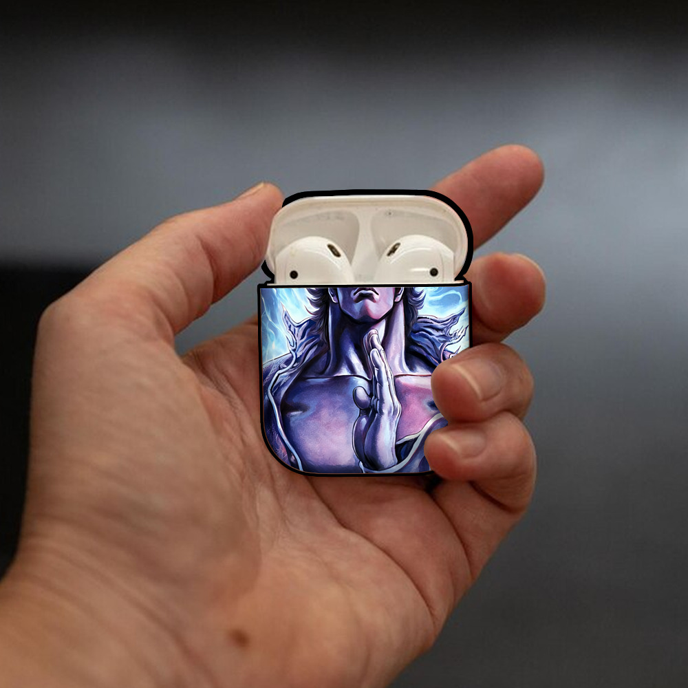 北斗の拳 Fist of the North Star AirPods 第2世代保護ケース ハードシェル ブラック 耐衝撃・防指紋・カラビナ付き