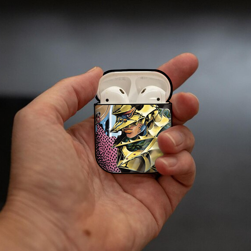 北斗の拳 Fist of the North Star AirPods 第2世代保護ケース ハードシェル ブラック 耐衝撃・防指紋・カラビナ付き
