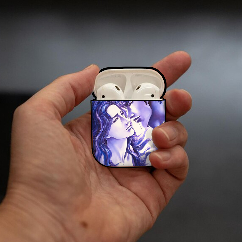 北斗の拳 Fist of the North Star AirPods 第2世代保護ケース ハードシェル ブラック 耐衝撃・防指紋・カラビナ付き