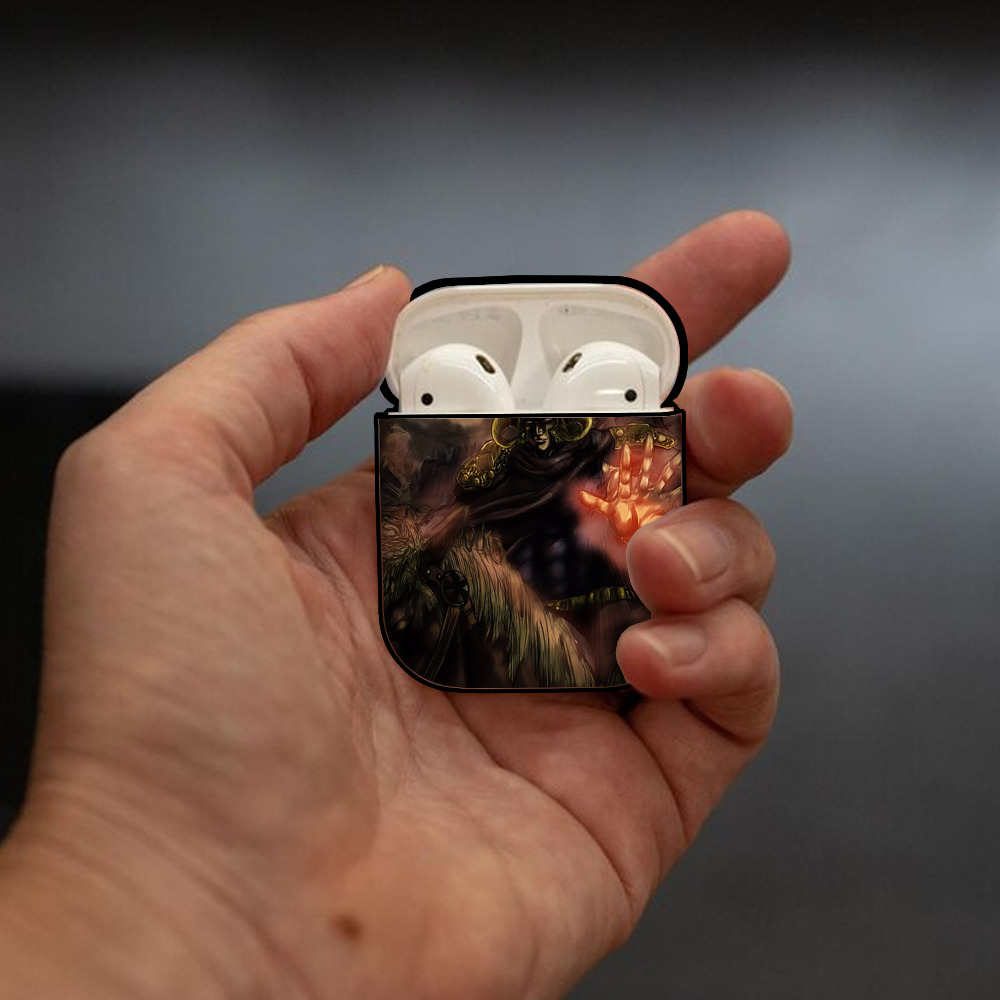 北斗の拳 Fist of the North Star AirPods 第2世代保護ケース ハードシェル ブラック 耐衝撃・防指紋・カラビナ付き