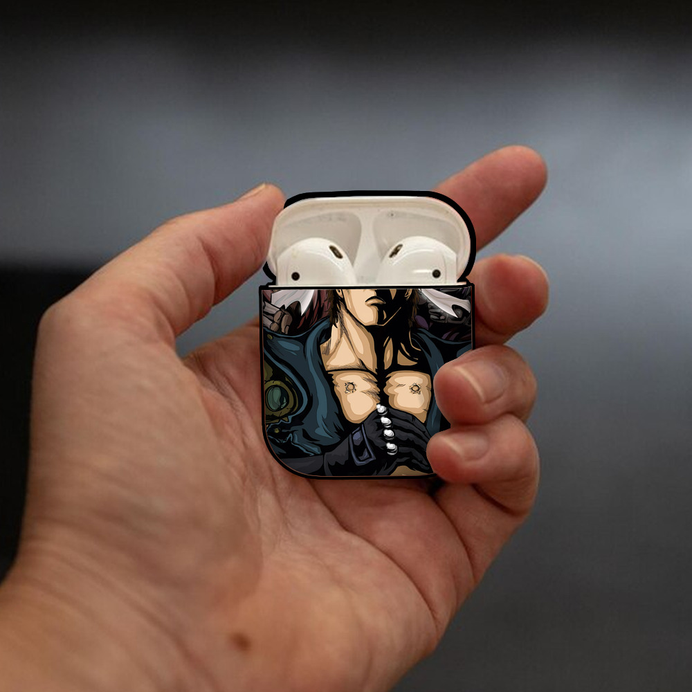 北斗の拳 Fist of the North Star AirPods 第2世代保護ケース ハードシェル ブラック 耐衝撃・防指紋・カラビナ付き
