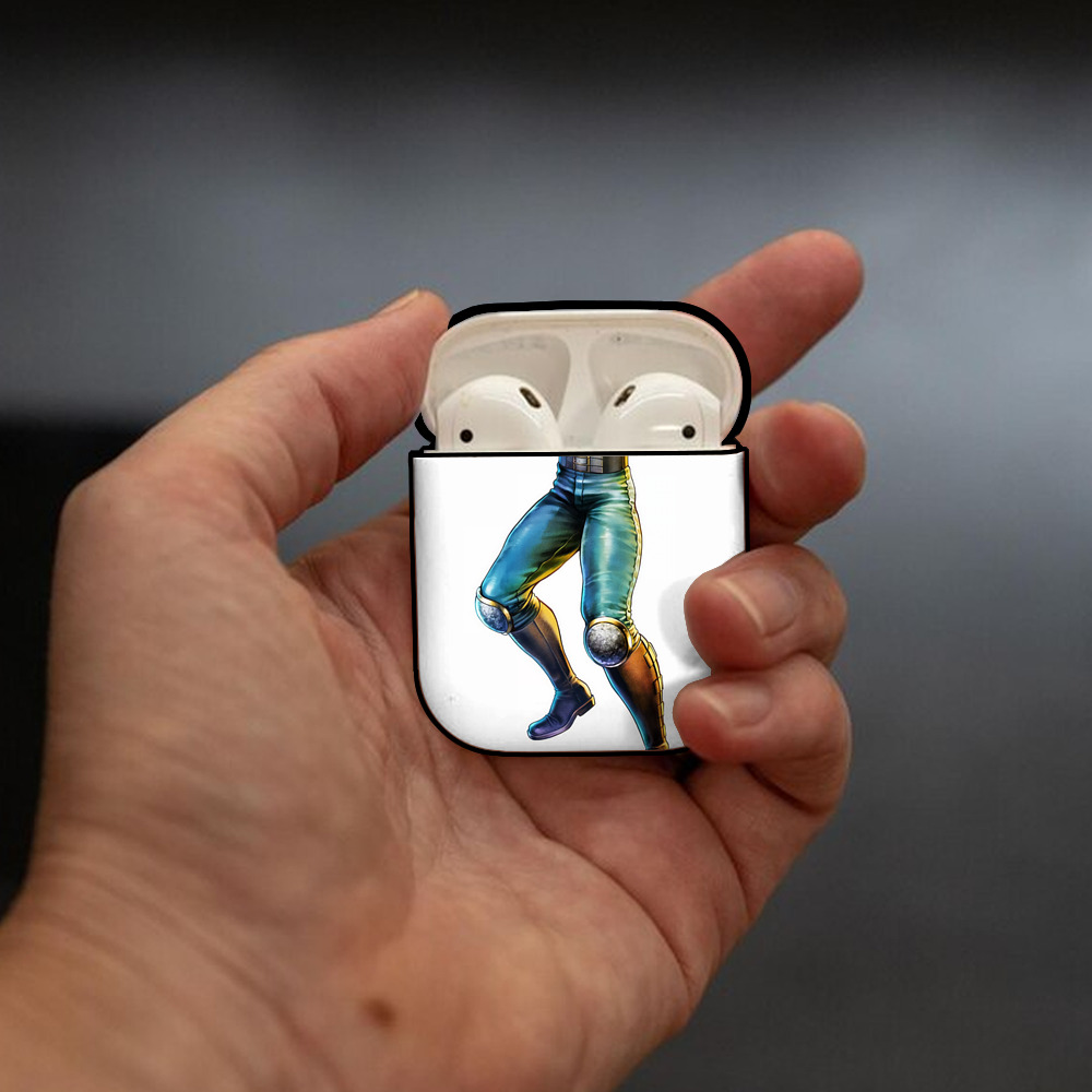 北斗の拳 Fist of the North Star AirPods 第2世代保護ケース ハードシェル ブラック 耐衝撃・防指紋・カラビナ付き