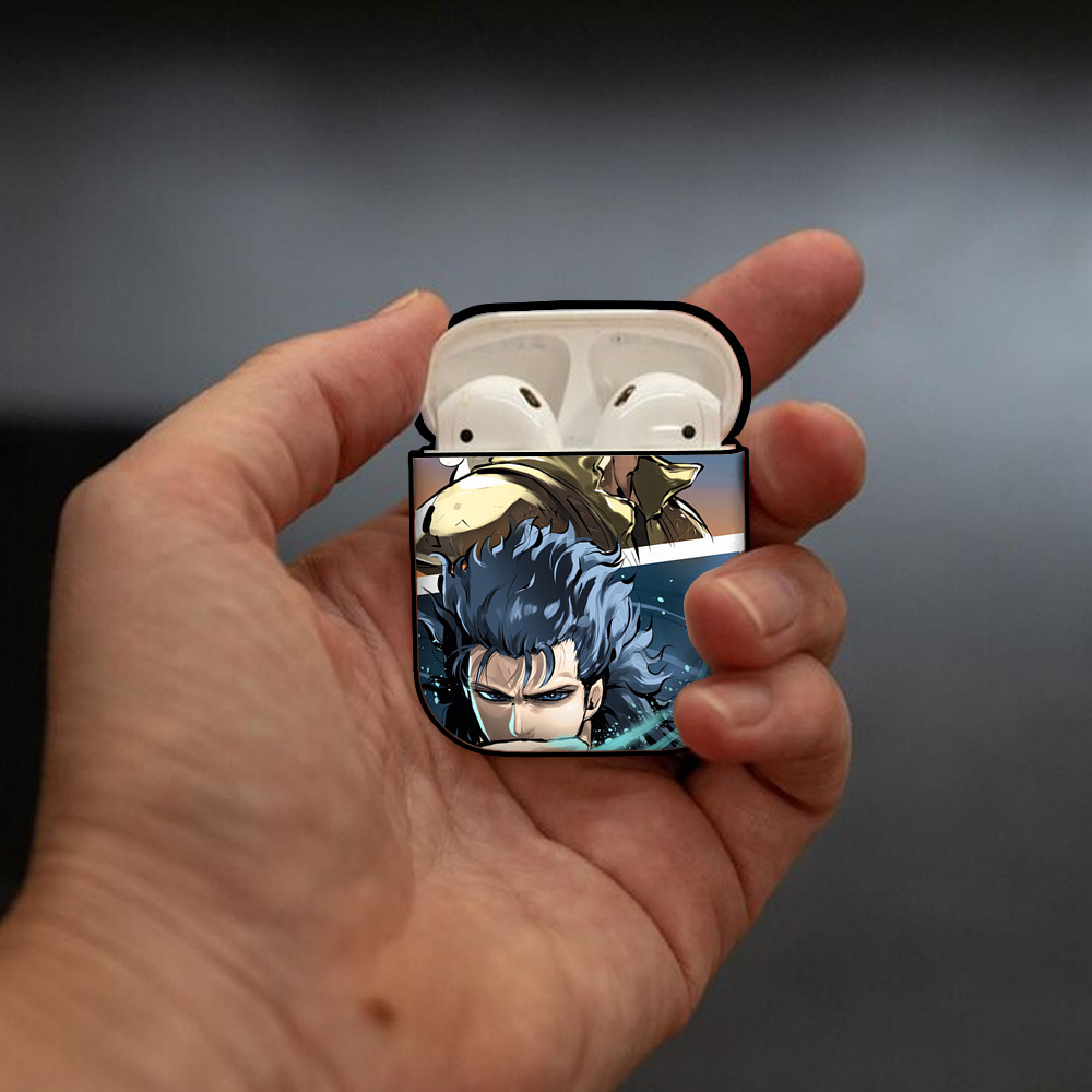 北斗の拳 Fist of the North Star AirPods 第2世代保護ケース ハードシェル ブラック 耐衝撃・防指紋・カラビナ付き