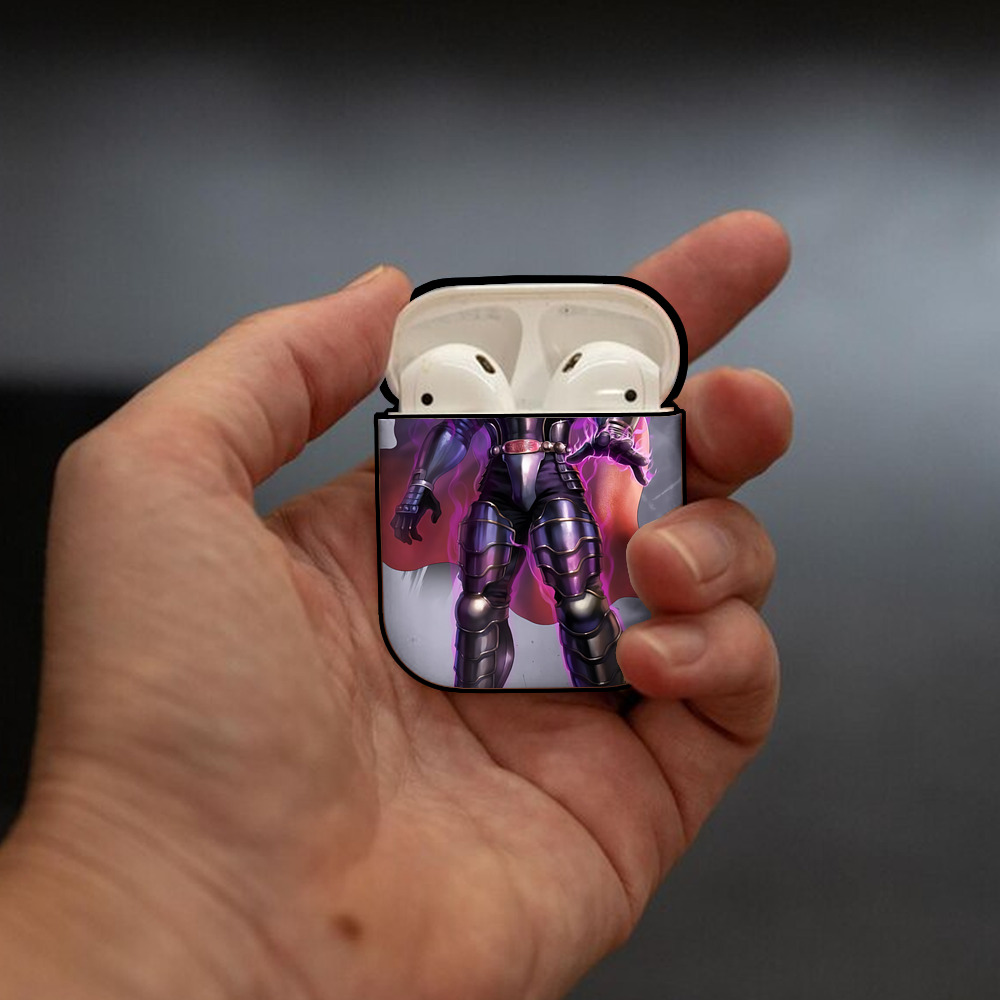 北斗の拳 Fist of the North Star AirPods 第2世代保護ケース ハードシェル ブラック 耐衝撃・防指紋・カラビナ付き