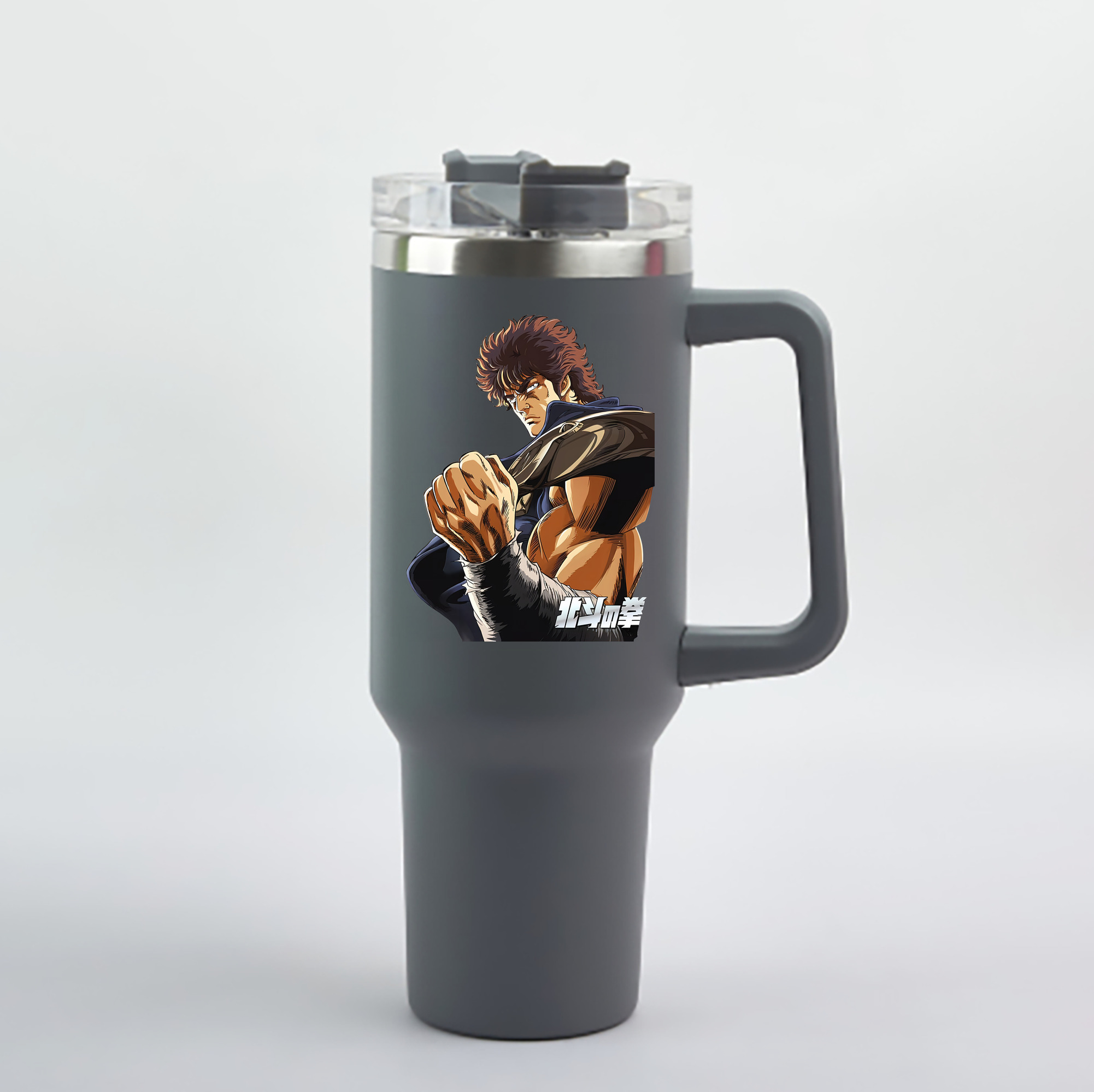 （画像用） 北斗の拳 Fist of the North Star 1200mL車用タンブラー - クリスタルステッカー（プラスチックストロー付き）