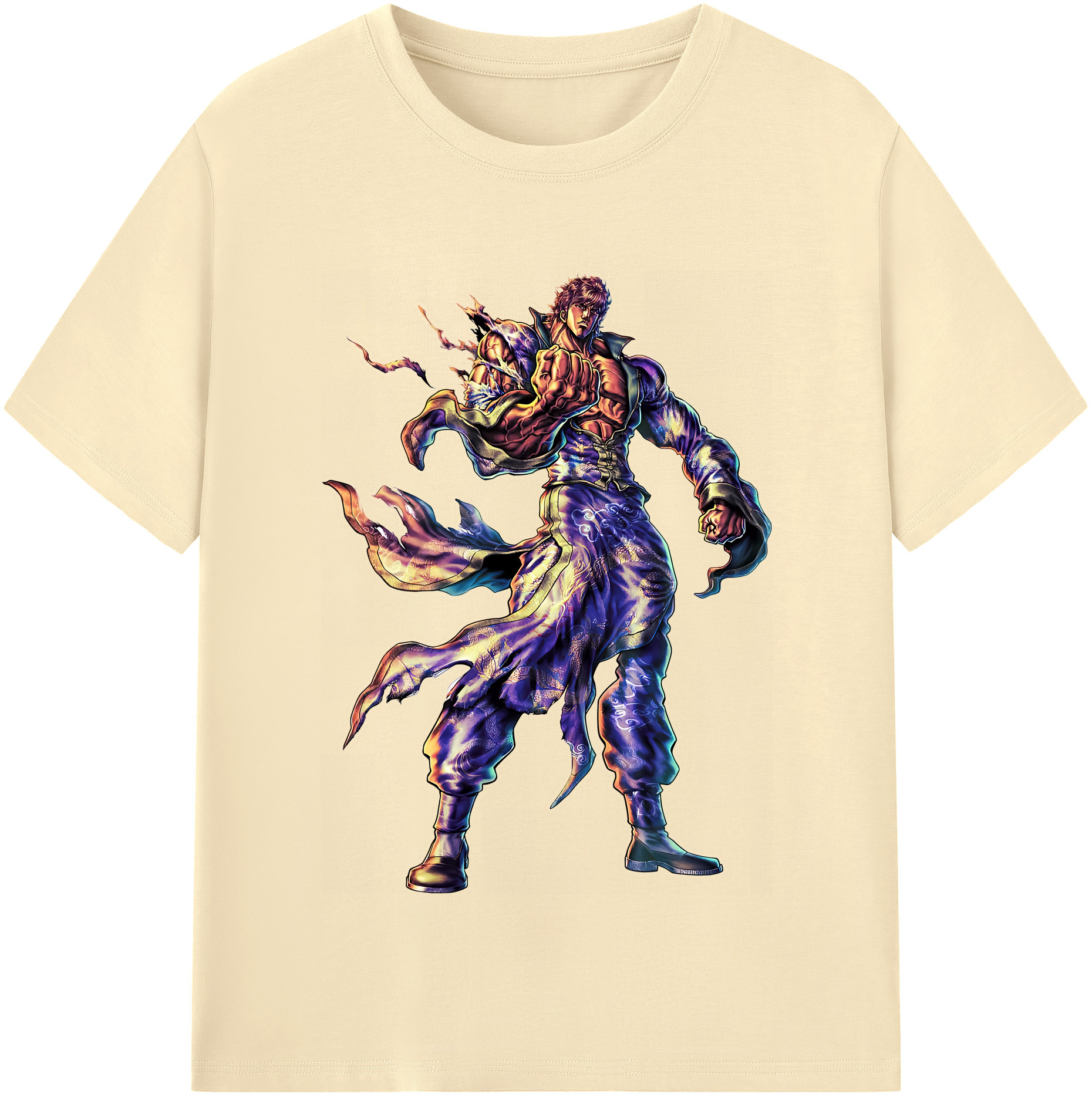 （画像用） 北斗の拳 Fist of the North Star 綿100％半袖Tシャツ（フロントプリント）