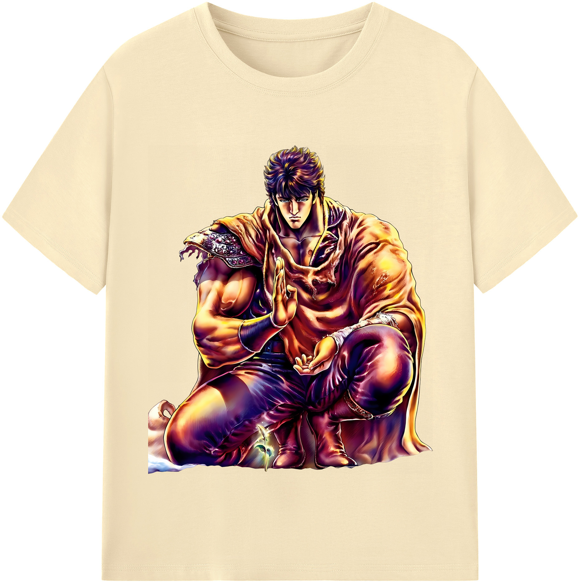 （画像用） 北斗の拳 Fist of the North Star 綿100％半袖Tシャツ（フロントプリント）