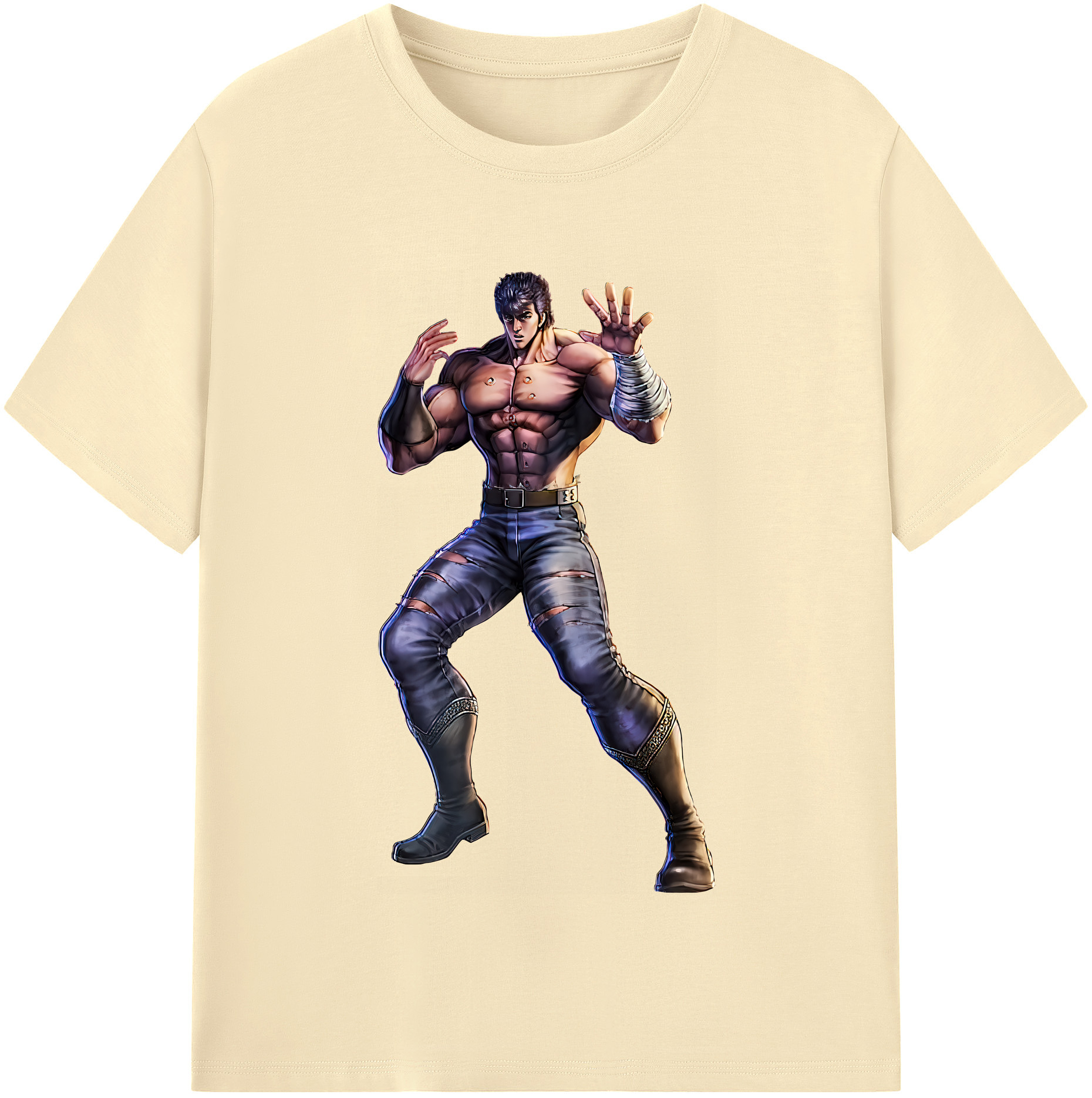 （画像用） 北斗の拳 Fist of the North Star 綿100％半袖Tシャツ（フロントプリント）