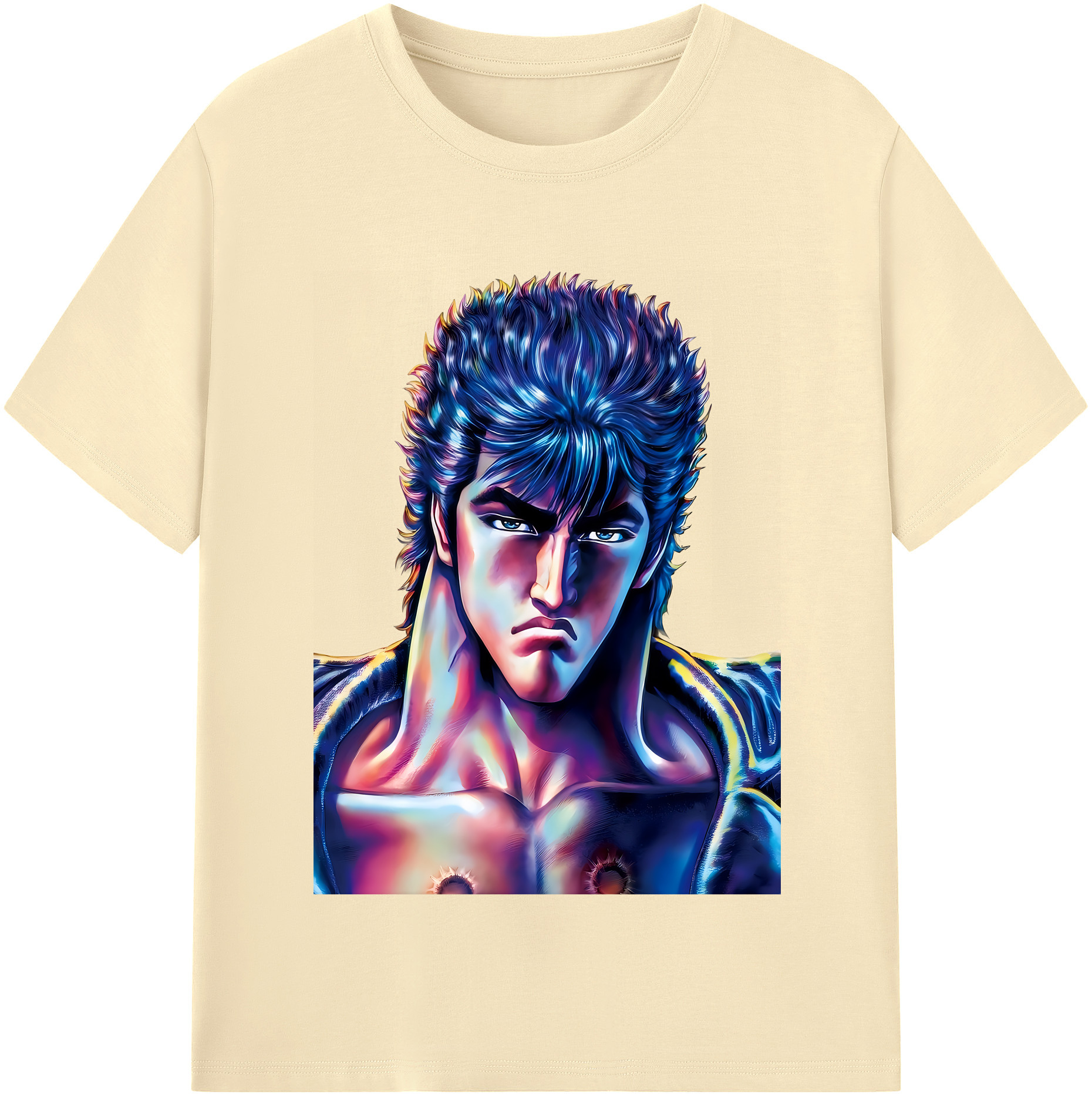 （画像用） 北斗の拳 Fist of the North Star 綿100％半袖Tシャツ（フロントプリント）