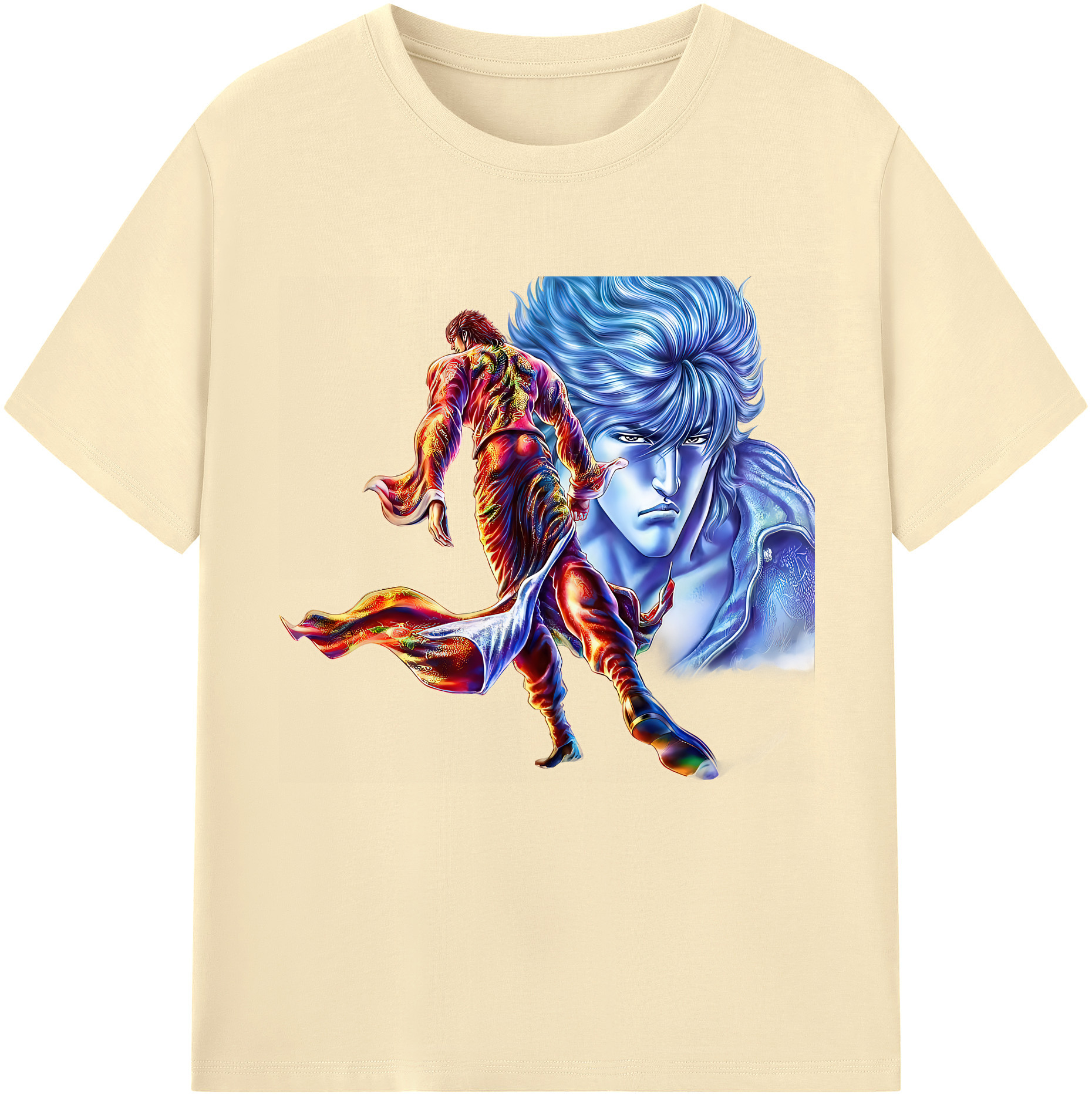 （画像用） 北斗の拳 Fist of the North Star 綿100％半袖Tシャツ（フロントプリント）