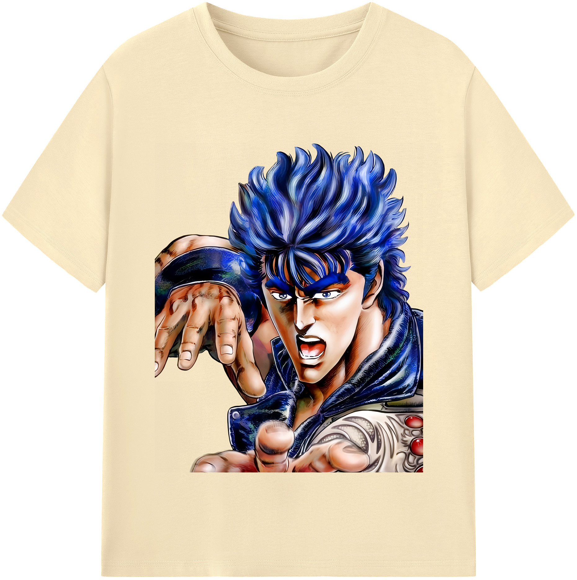 （画像用） 北斗の拳 Fist of the North Star 綿100％半袖Tシャツ（フロントプリント）
